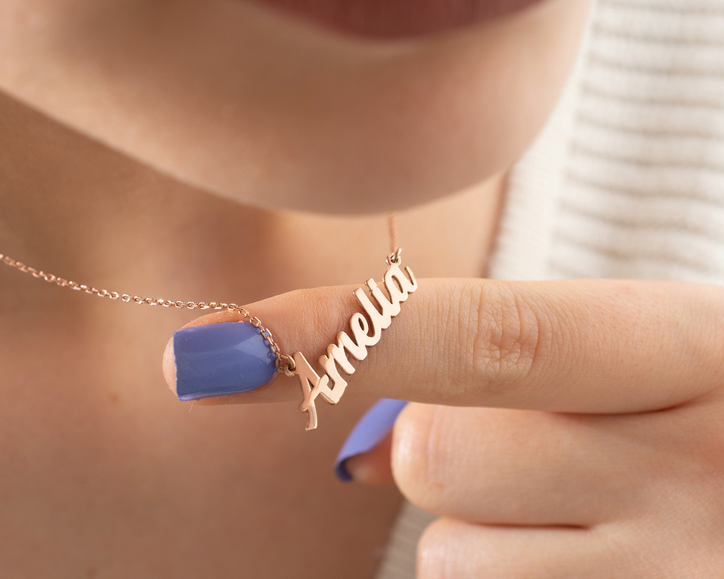 Personalized Name Necklace,handmade Monogram Necklace, Customized Name Necklace, Gift Packaging, Ready To Gift,delicate Silver Necklace