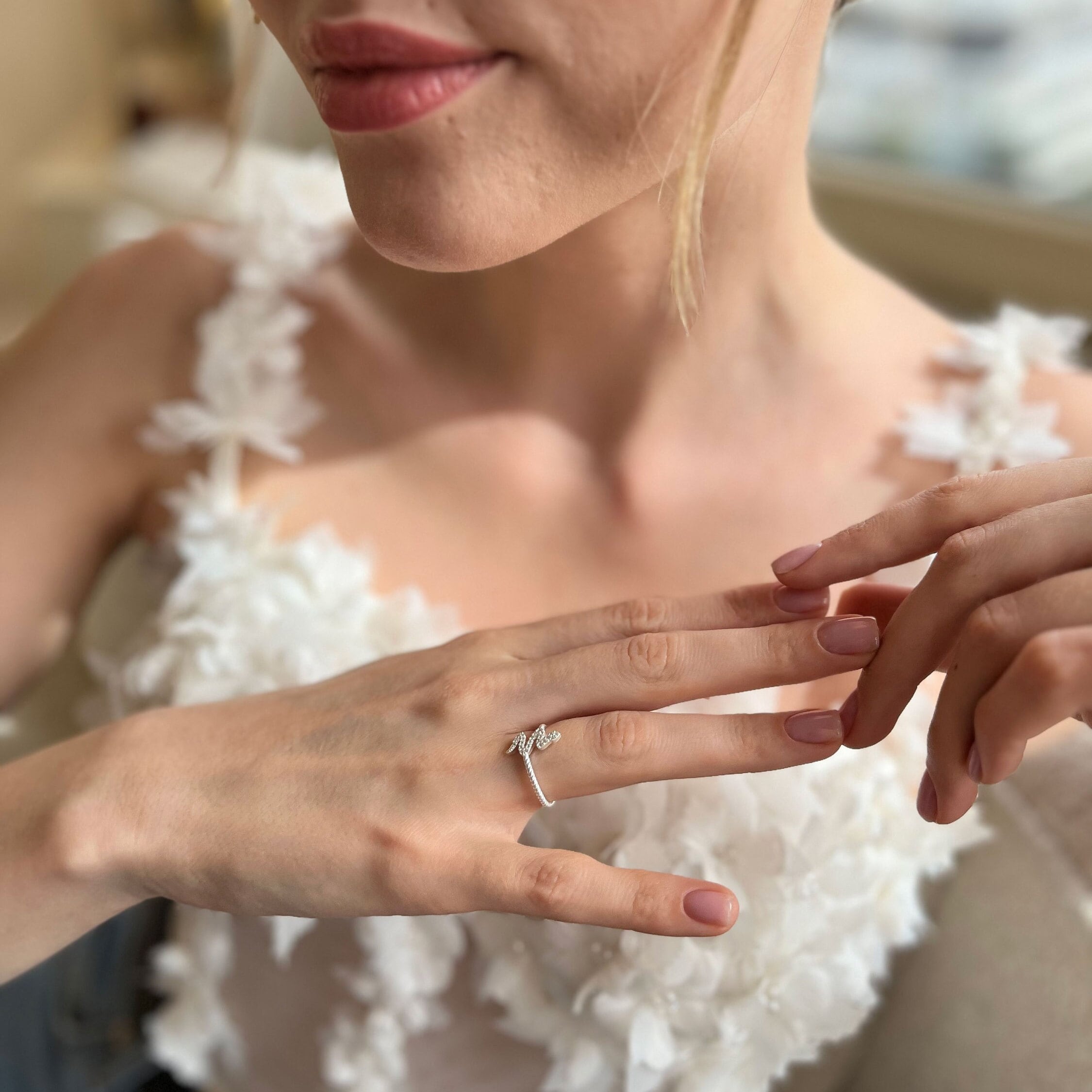 Sterling Silver Snake Desing Ring - Adjustable Snake Ring - Minimalist Serpent Jewelry - Dainty Statement For Women