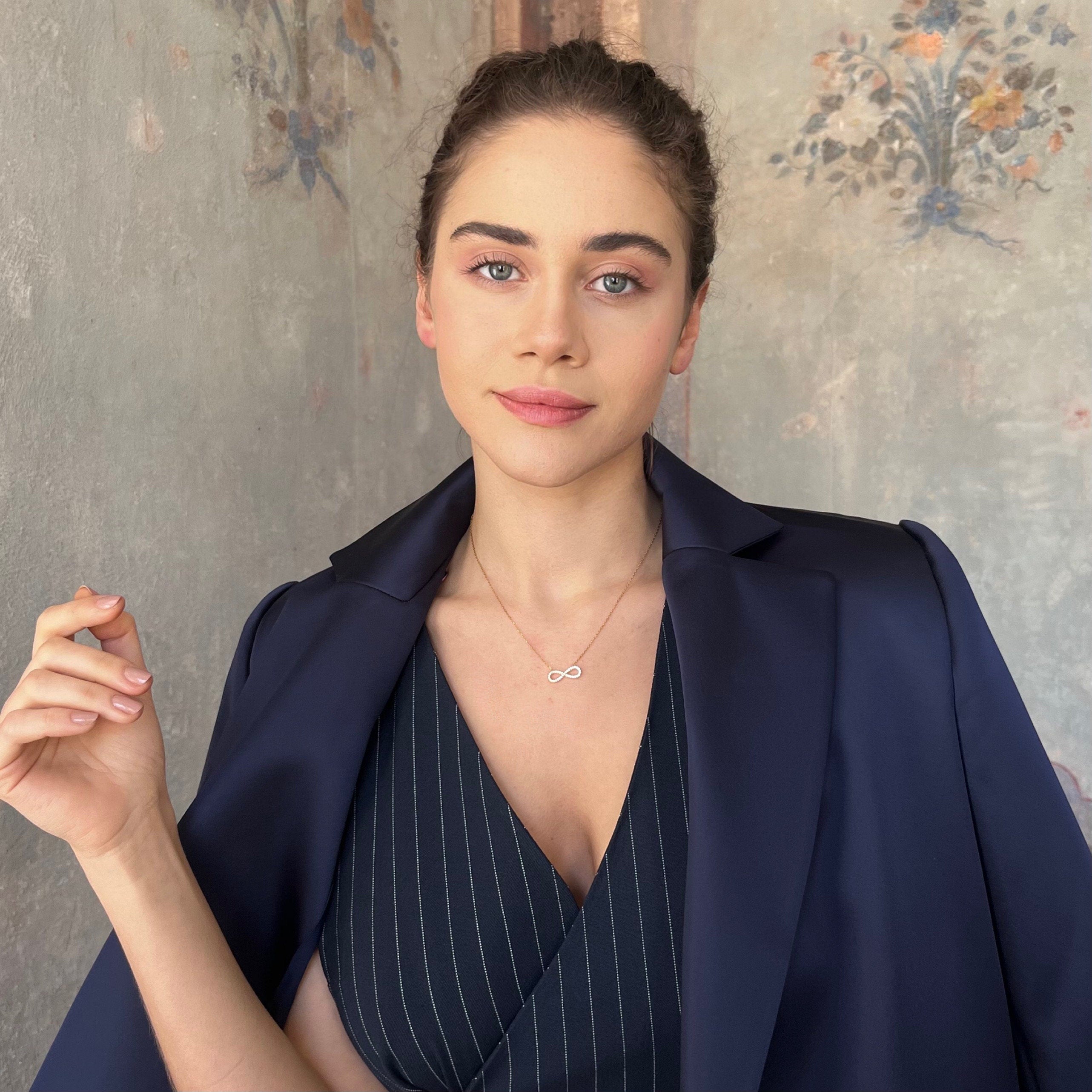 Sparkling Cz Infinity Necklace - Dainty Sterling Silver Chain - Elegant Infinity Pendant -eternal Love Pendant - Meaningful