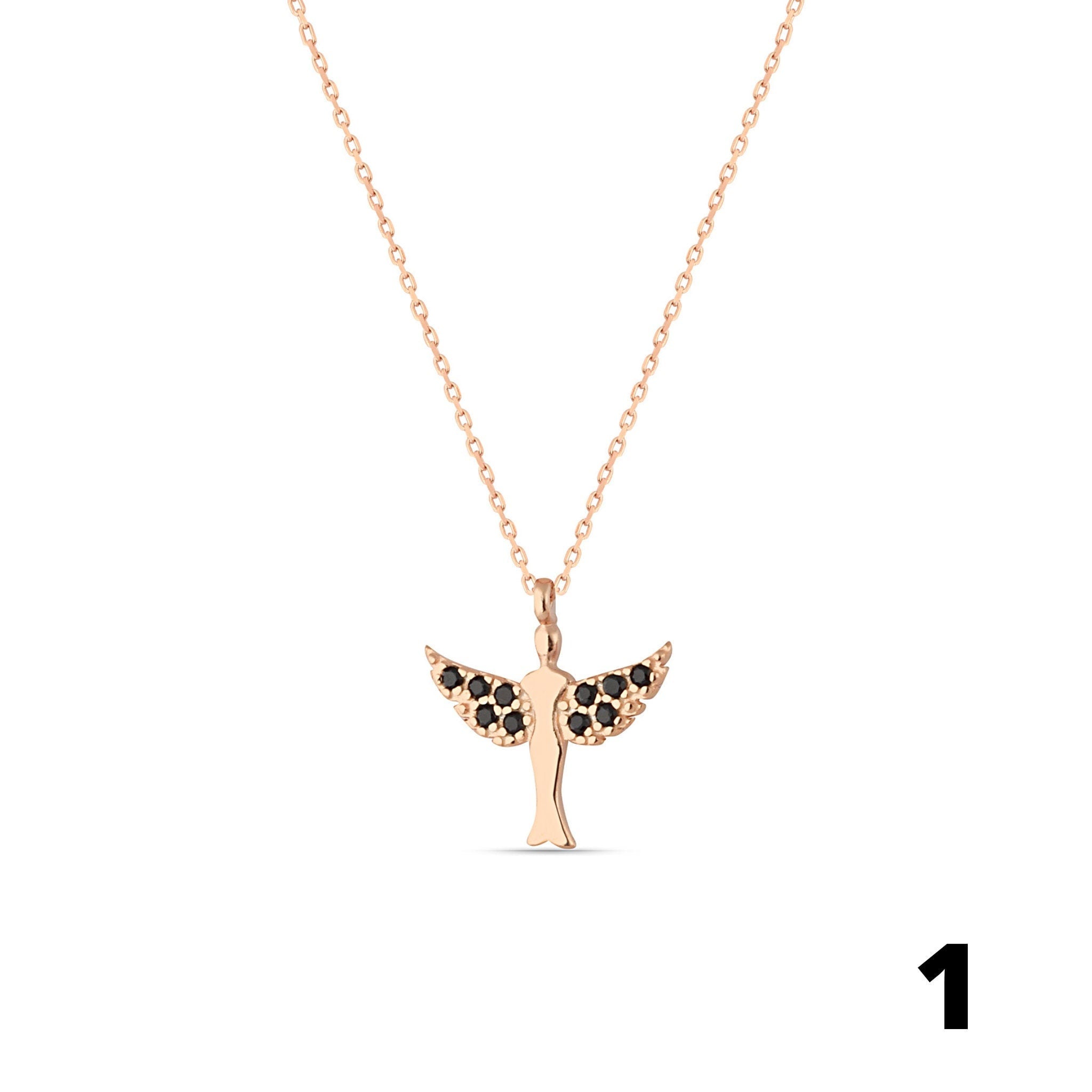 Silver Catholic Angel Wing Pendant Necklace | Sterling Silver St. Michael Angel Pendant Necklace | Necklace , Celebrate Pride Month