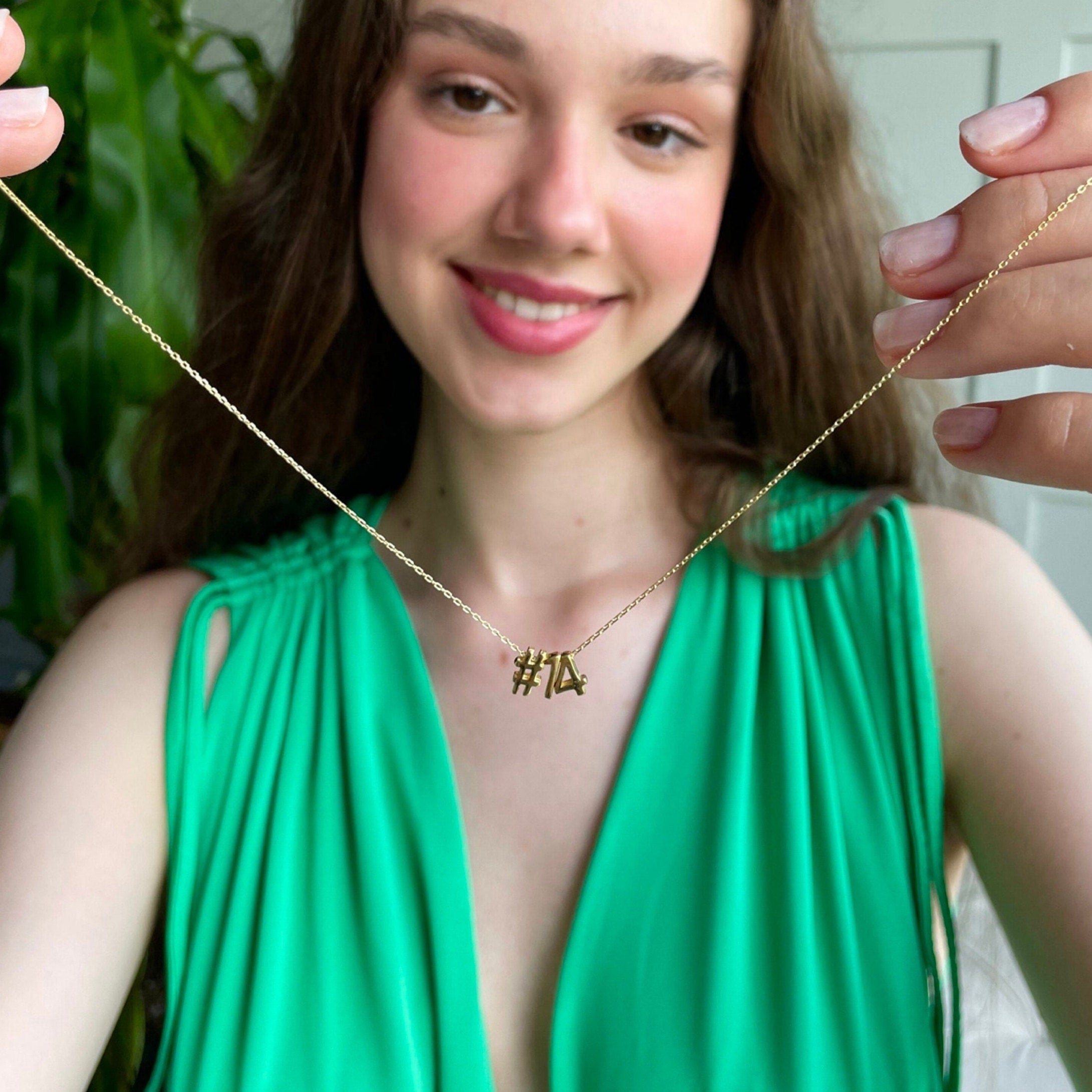 Unique Gift Idea: Customized Year Date Necklace - Lucky Number Pendant - Personalized Number Necklace - Birth Year Jewelry