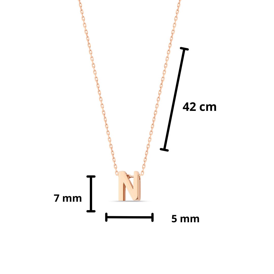 Personalized Initial Necklace, Sterling Silver Letter Pendant