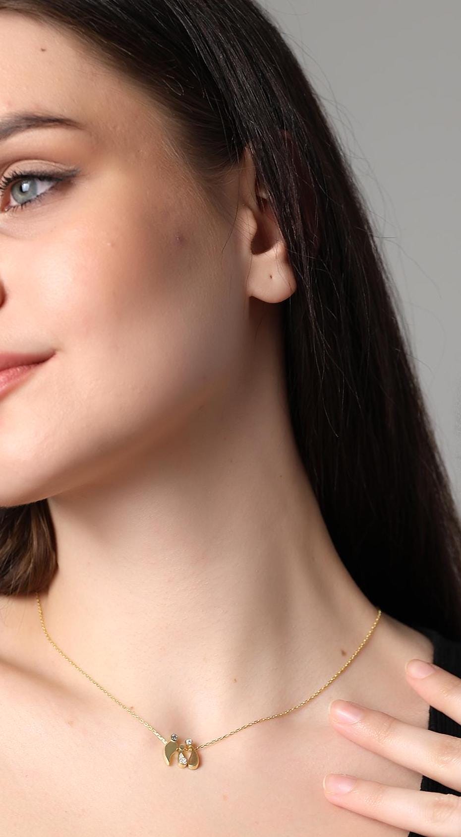 Personalized Family Bond Necklace , Parents & Kids Pendant, Minimalist Mom, Dad And Kids Necklace , Meaningful Family Gift , Symbol Of Unity