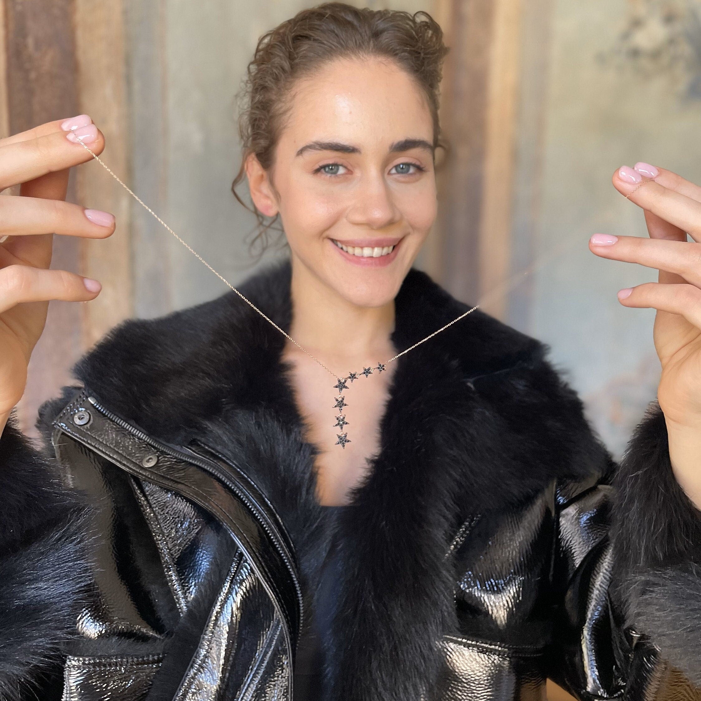 Star Lariat Jewelry Set - Rose Gold Star Lariat Necklace & Bracelet Set - Sterling Silver Jewelry - Summer Jewelry