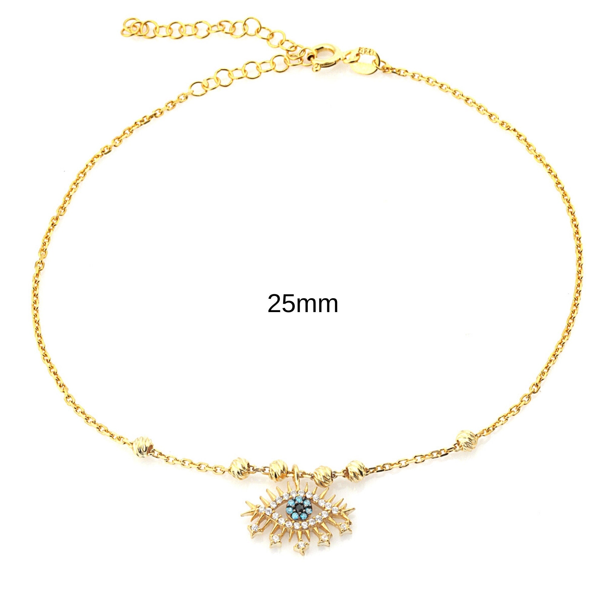 Evil Eye Anklet, Evil Eye Charm Anklet Bracelet,kabbalah Anklet, Evil Eye Anklet, Protection Anklet, Bridesmaid Jewelry,,