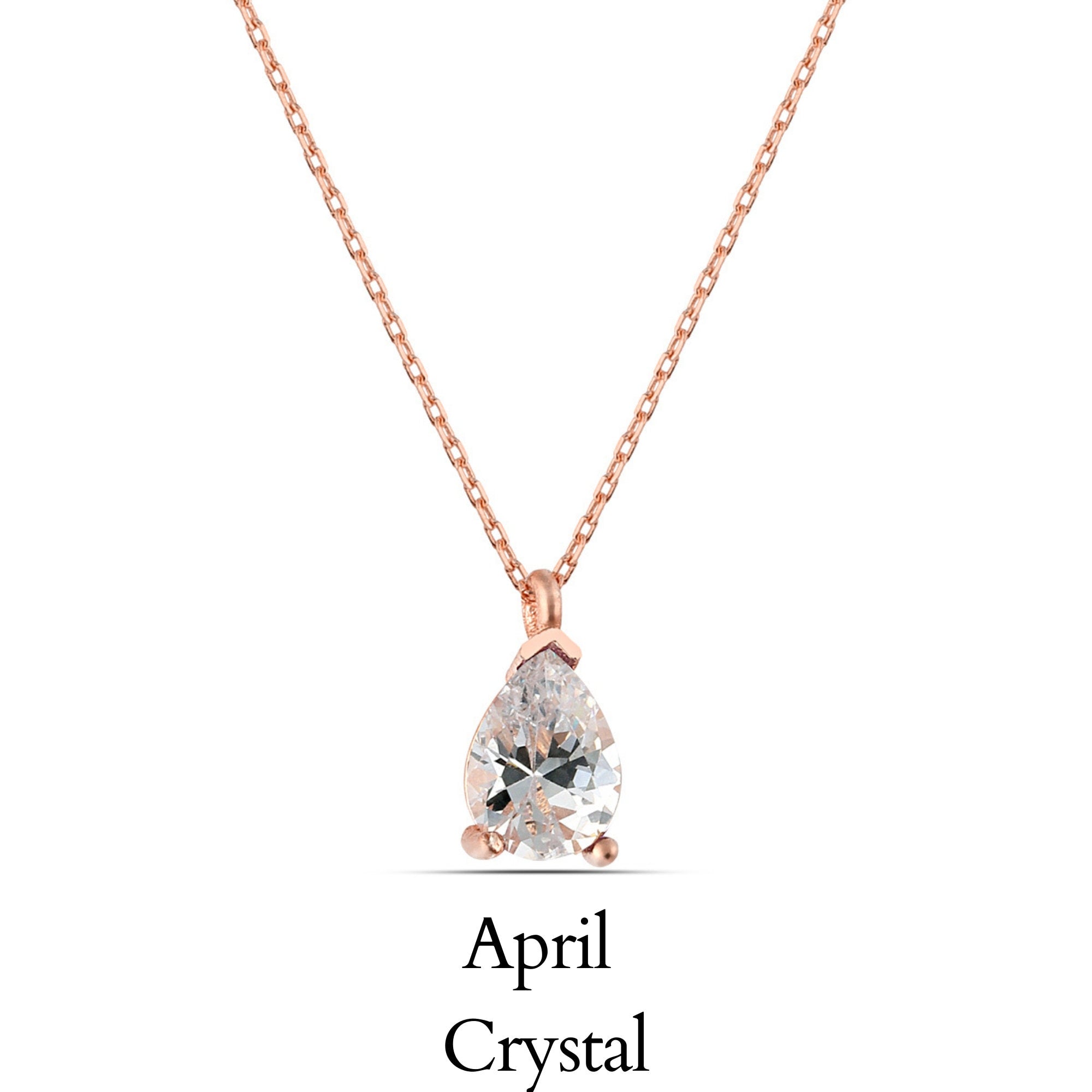 Drop Birthstone Silver Necklace - Zircon Dainty Necklace - Blue Zircon Necklace - Delicate Silver Necklace -