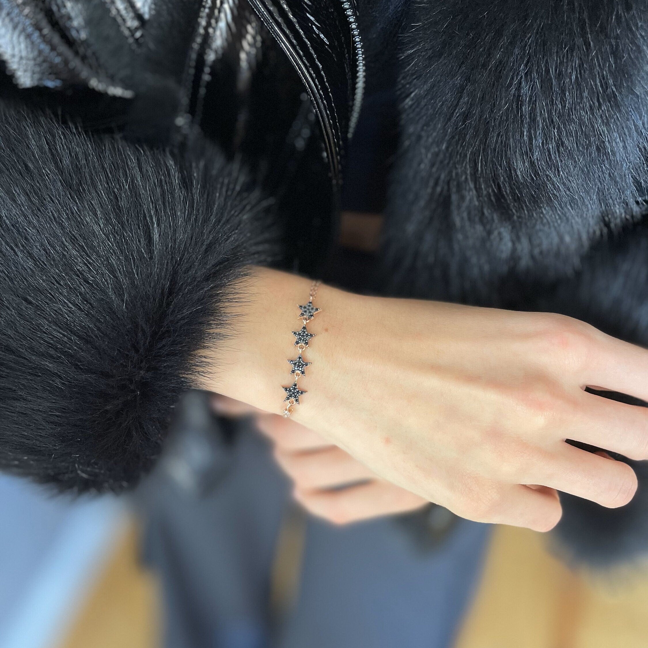 Star Lariat Jewelry Set - Rose Gold Star Lariat Necklace & Bracelet Set - Sterling Silver Jewelry - Summer Jewelry