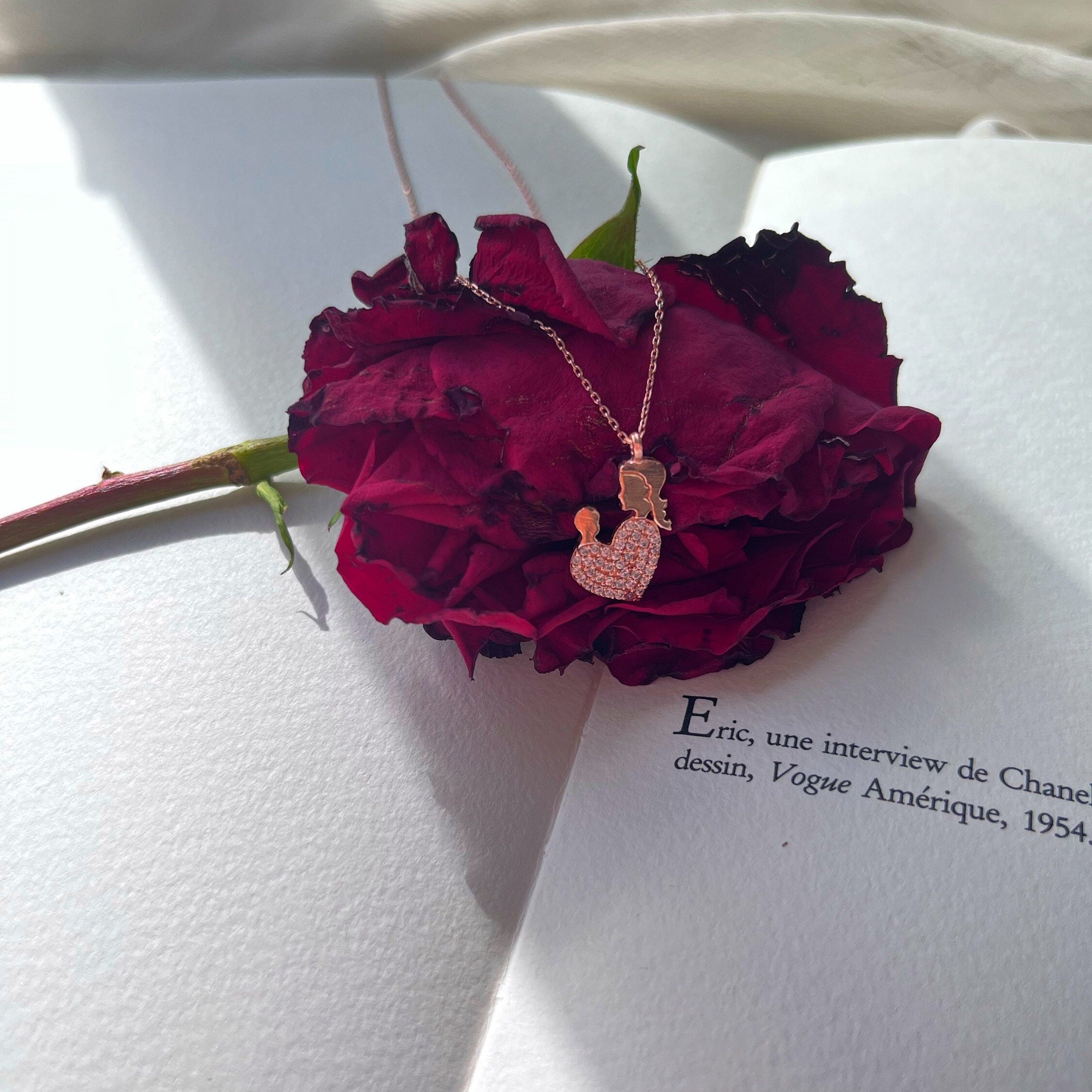 Mother Son Necklace | Mum Gift | Mom Gift | Mother Son Gift | Mother & Kid Pendant Sterling Silver Necklace | Unique