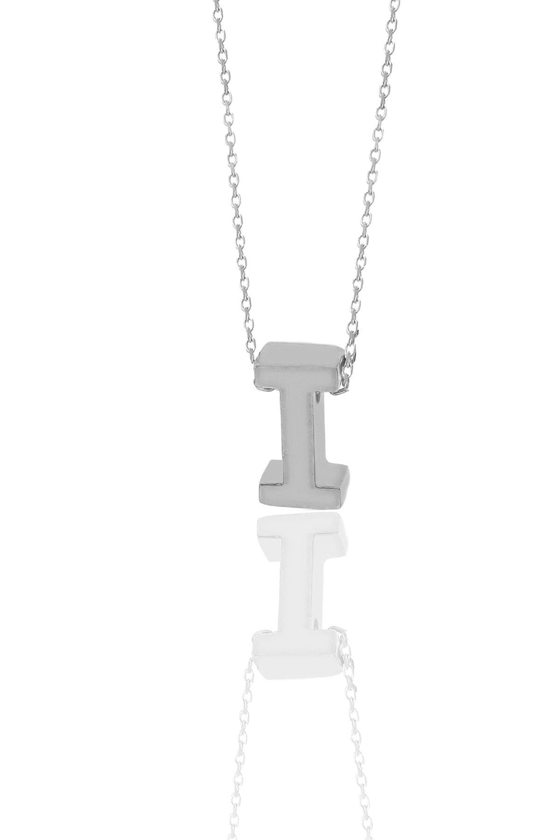 Personalized Initial Necklace, Sterling Silver Letter Pendant