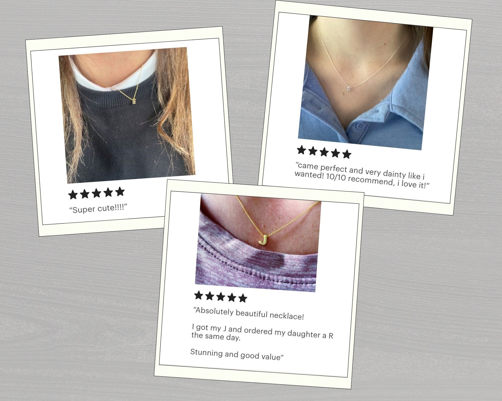 Handmade Personalized Initial Necklace - Sterling Silver Custom Name Necklace, Minimalist Jewelry, Dainty Personalized