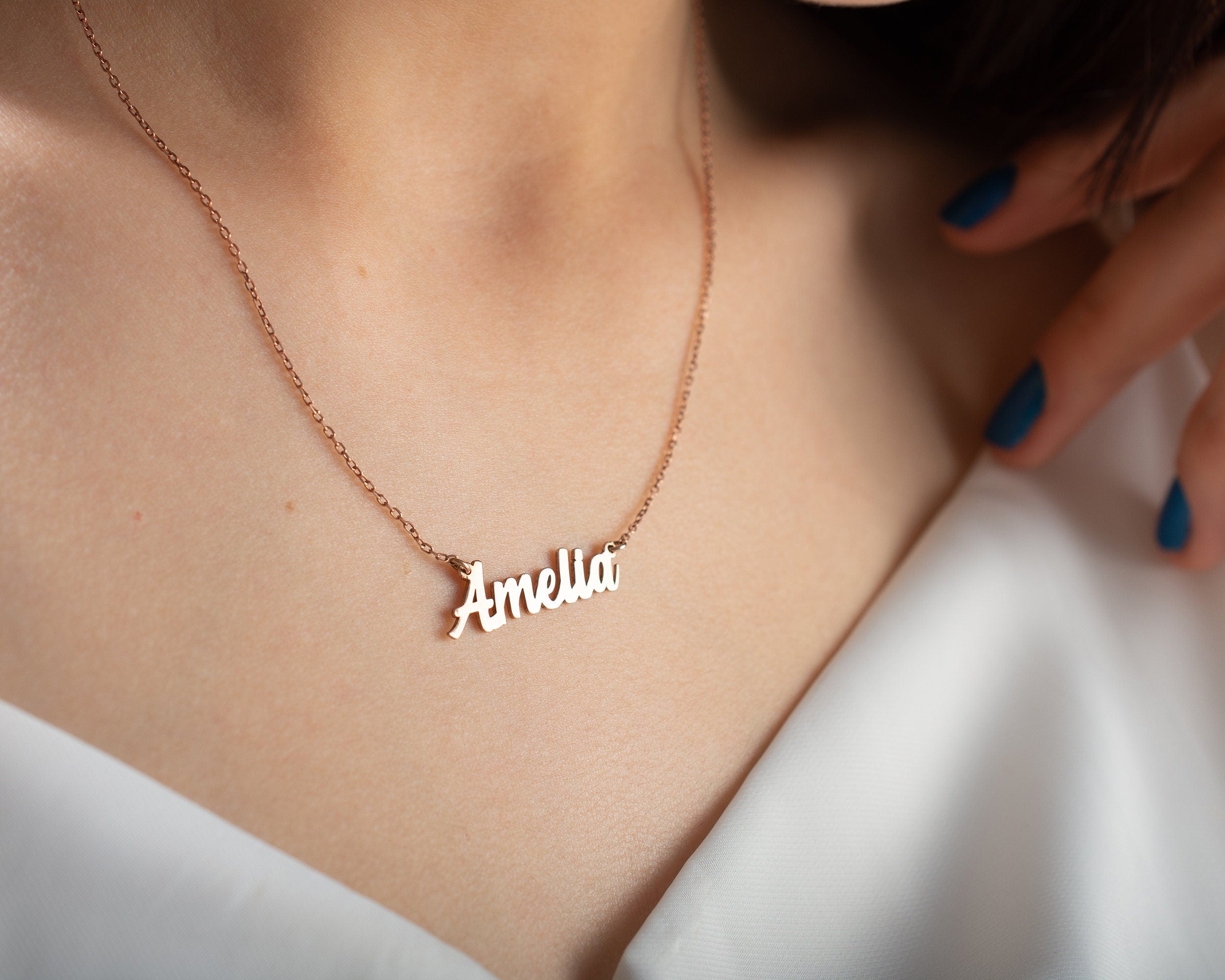 Personalized Name Necklace,handmade Monogram Necklace, Customized Name Necklace, Gift Packaging, Ready To Gift,delicate Silver Necklace