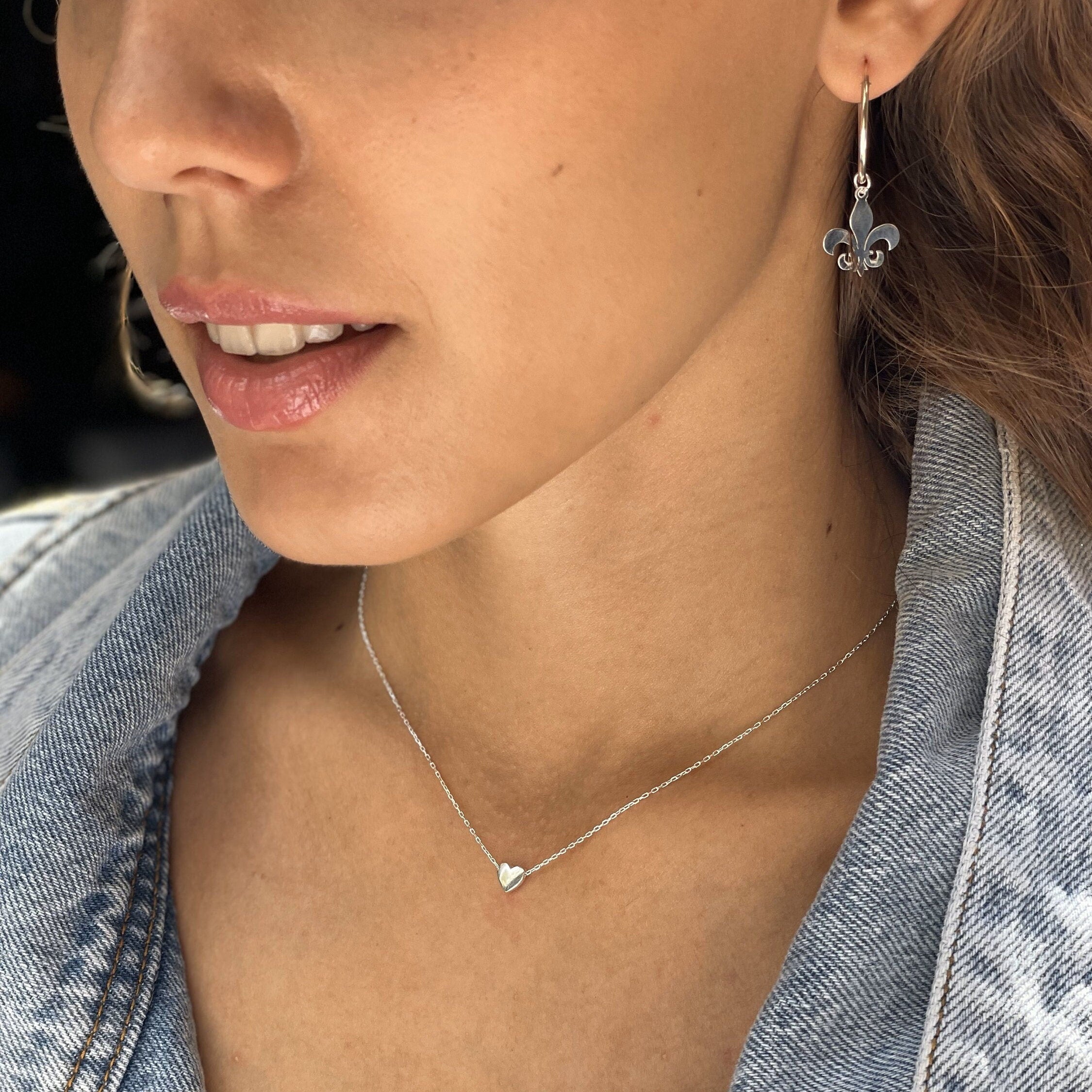 Fleur De Lis Earrings - French Style Jewelry - Sterling Silver Lily Earrings - Vintage Jewelry - Dangle Earrings - Celebrate Pride Month