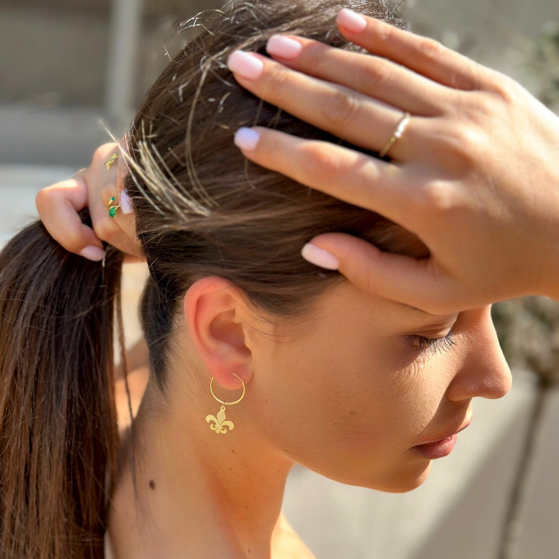 Fleur De Lis Earrings - French Style Jewelry - Sterling Silver Lily Earrings - Vintage Jewelry - Dangle Earrings - Celebrate Pride Month