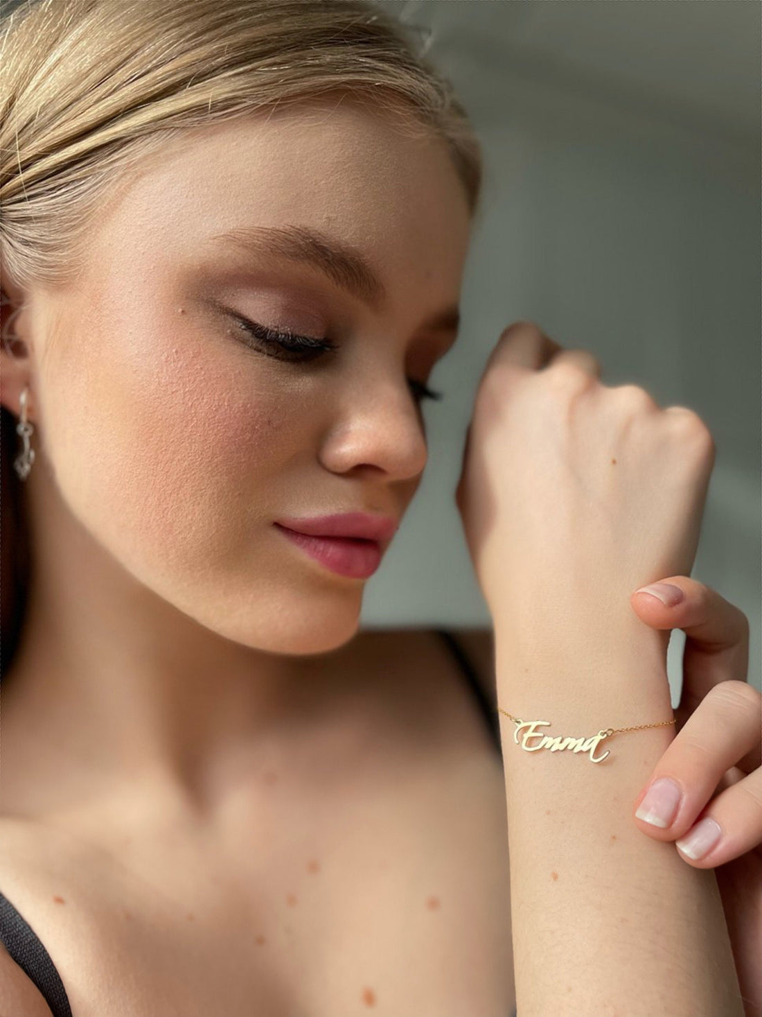 Personalized Name Bracelet - 925 Sterling Silver Bracelet - Customized Silver Bracelet - Emma Bracelet Monogram Bracelet -