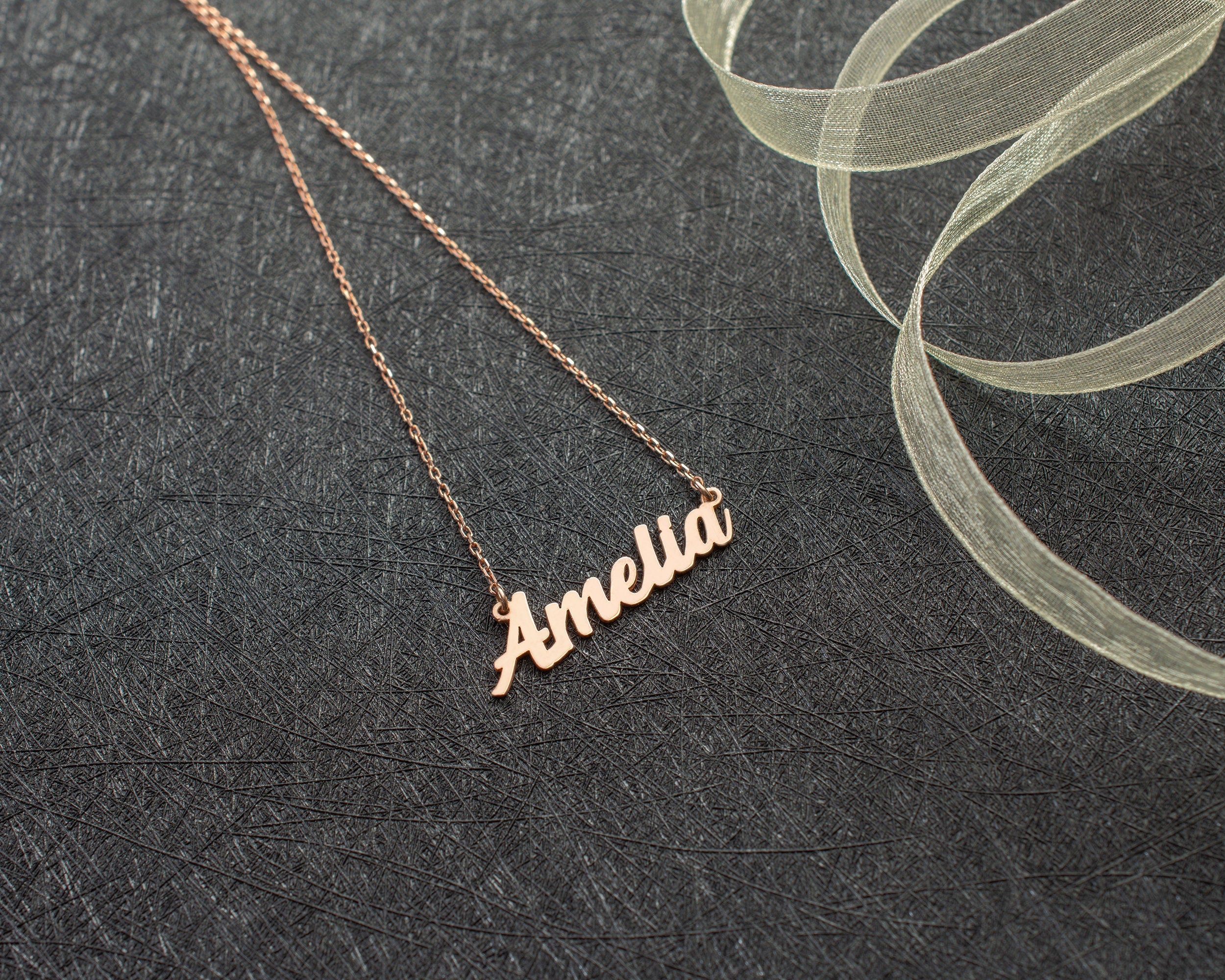 Personalized Name Necklace,handmade Monogram Necklace, Customized Name Necklace, Gift Packaging, Ready To Gift,delicate Silver Necklace