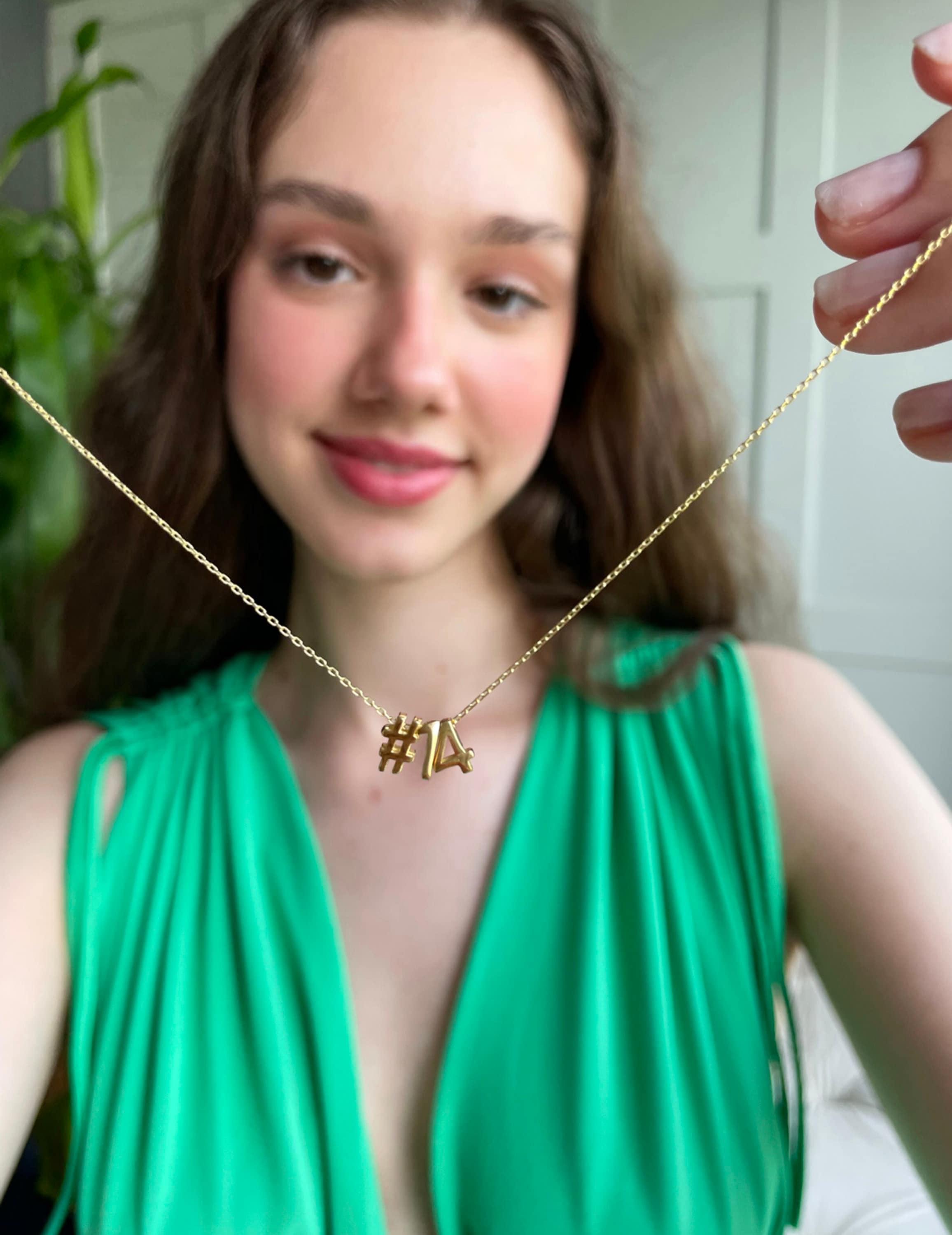 Personalized Symbol , Number & Initial Necklace - Custom Initial / Number Jewelry With Symbol Charm - Personalized Gift Idea