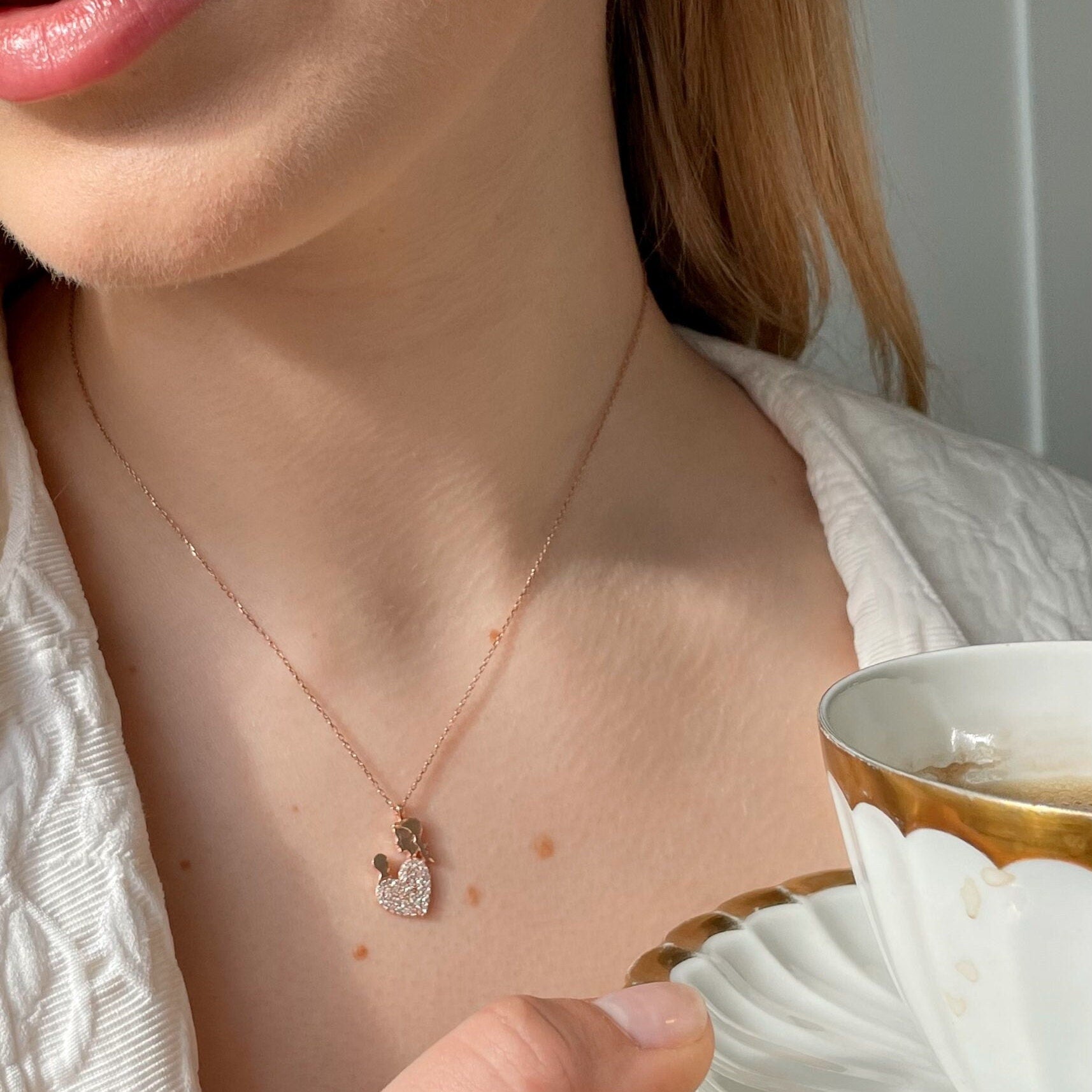 Mother Son Necklace | Mum Gift | Mom Gift | Mother Son Gift | Mother & Kid Pendant Sterling Silver Necklace | Unique