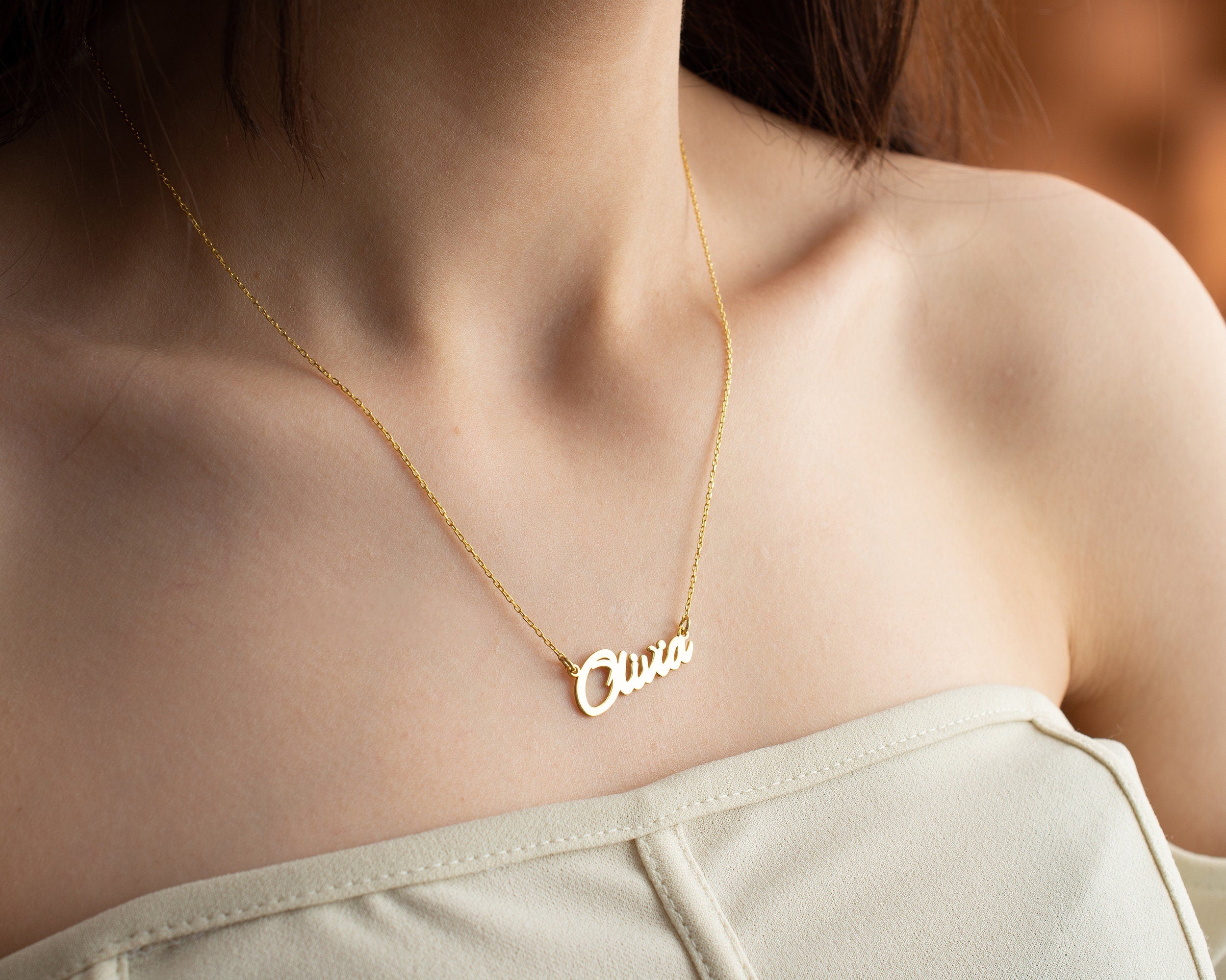 Personalized Name Necklace,handmade Monogram Necklace, Customized Name Necklace, Gift Packaging, Ready To Gift,delicate Silver Necklace