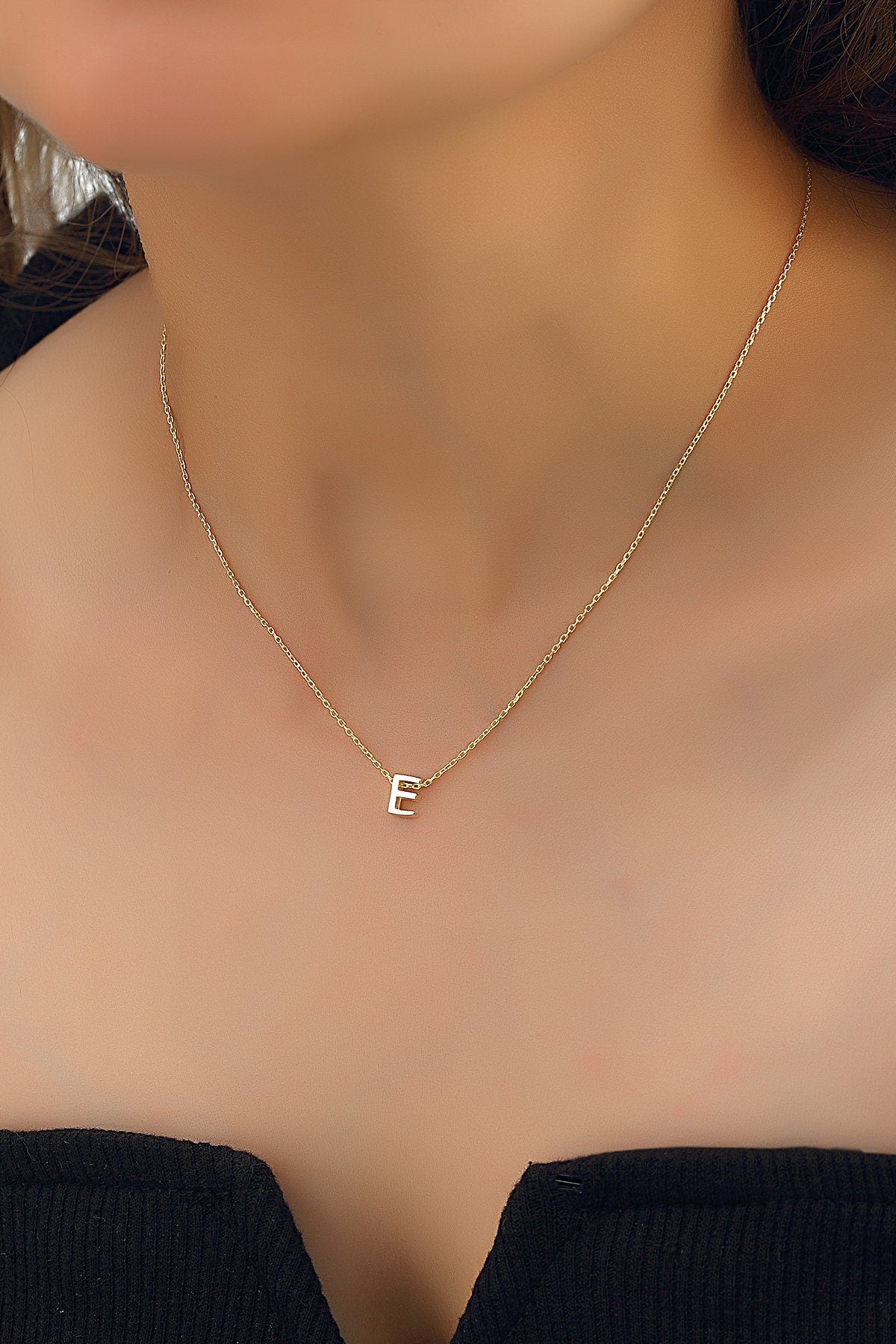 Handmade Personalized Initial Necklace - Sterling Silver Custom Name Necklace, Minimalist Jewelry, Dainty Personalized