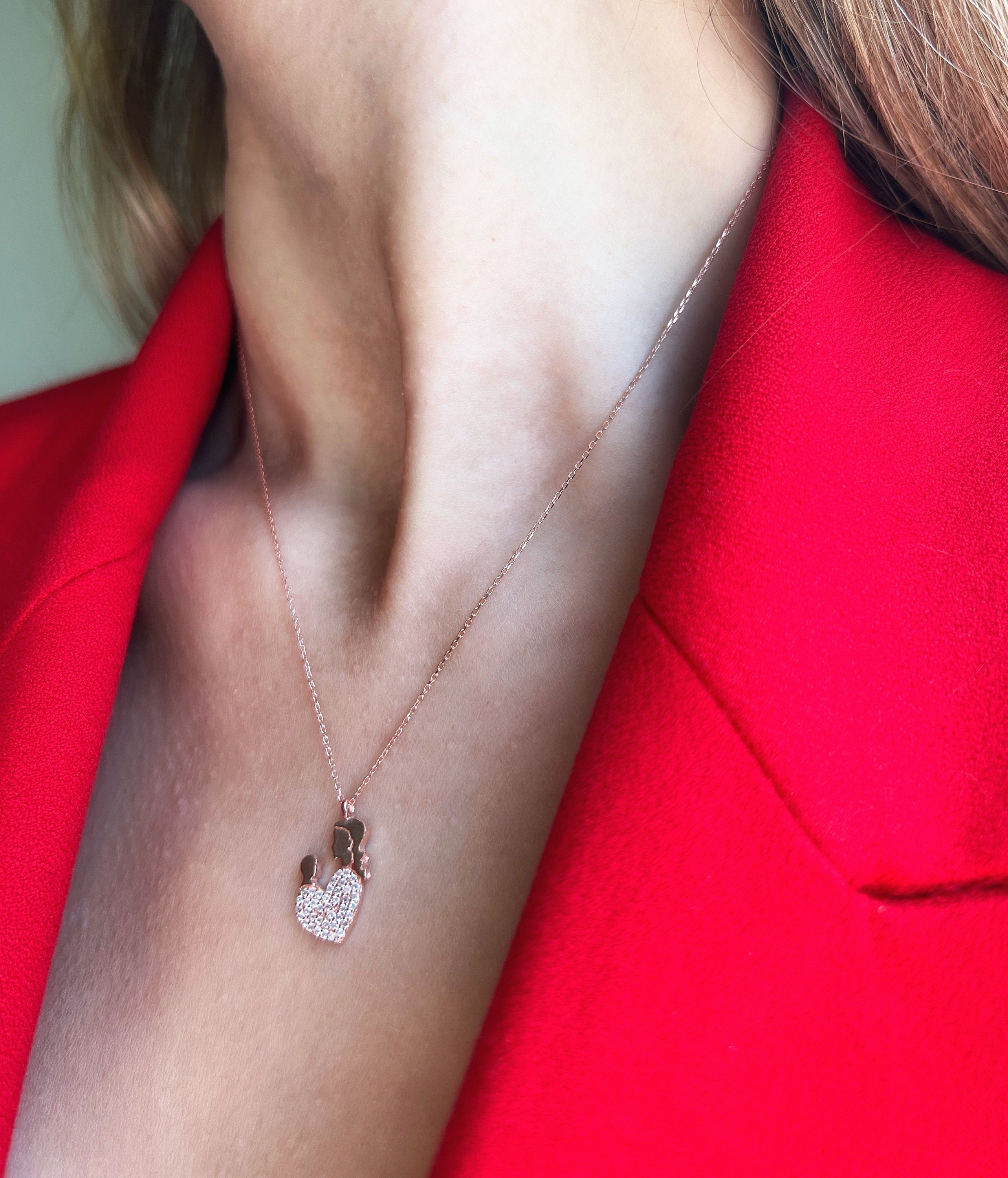 Mother Son Necklace | Mum Gift | Mom Gift | Mother Son Gift | Mother & Kid Pendant Sterling Silver Necklace | Unique