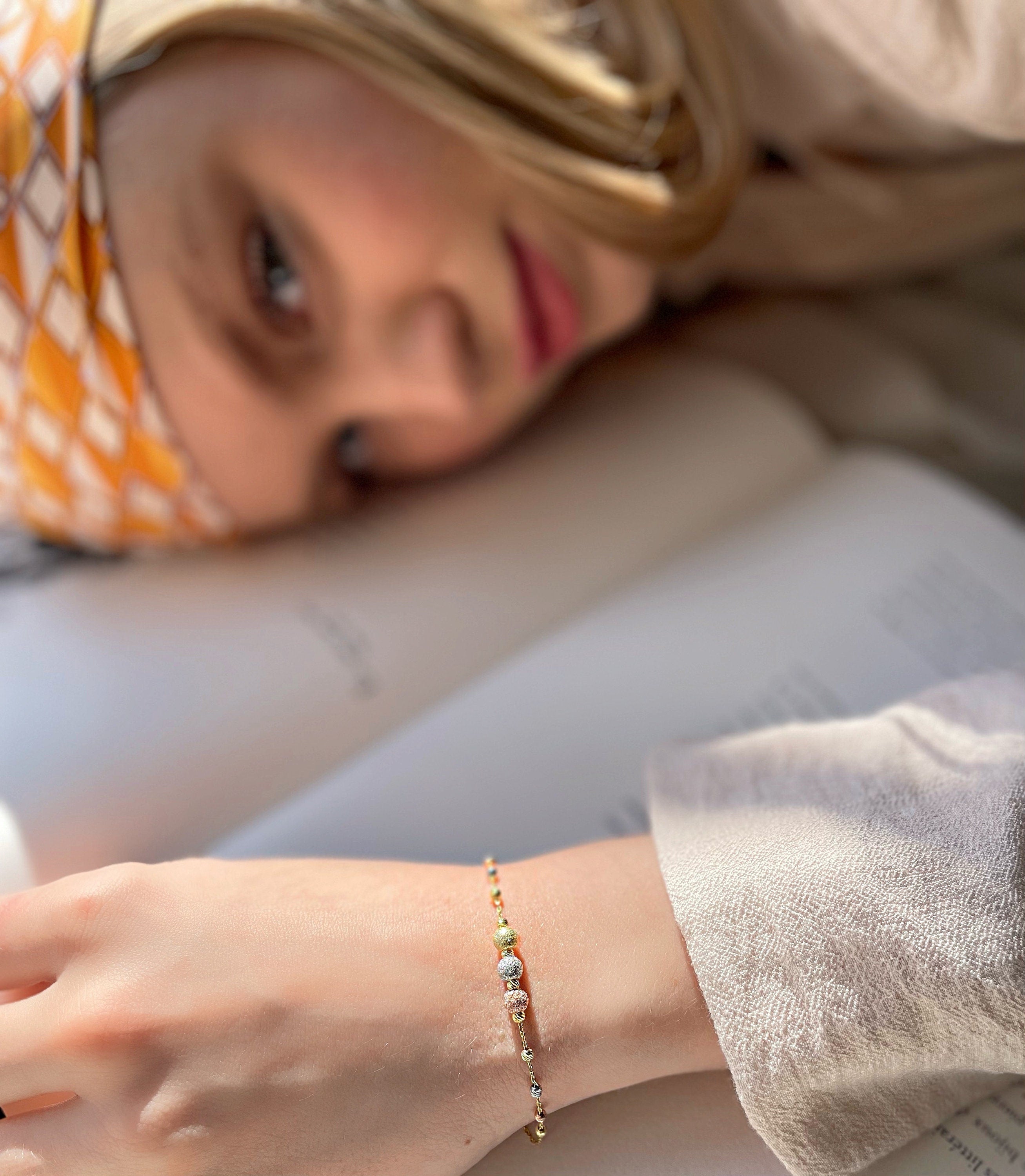 Sterling Silver Sattelite Bracelet - Silver Mini Ball Bracelet - Gold Plated Chain - Silver Bracelet - Bridal Gift - Bridesmaid Gift