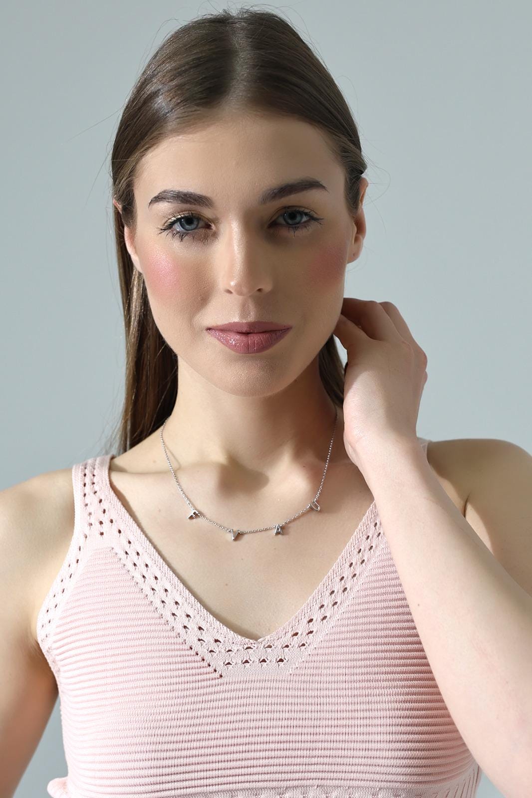 Personalized Multi-initial Name Necklace, Custom Letter Necklace, Multiple Initials Jewelry For Women , Dainty Personalized