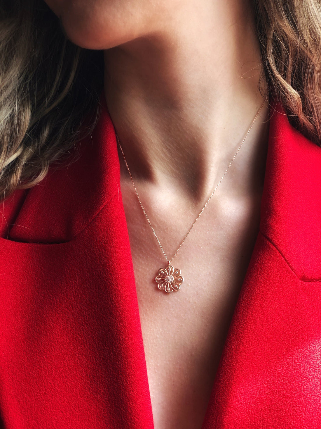 Rose Gold Plated Daisy Necklace | Daisy Pendant | Supplied In Gift Box | Sterling Silver Daisy Necklace | Flower Pendant | Best Friend Gift