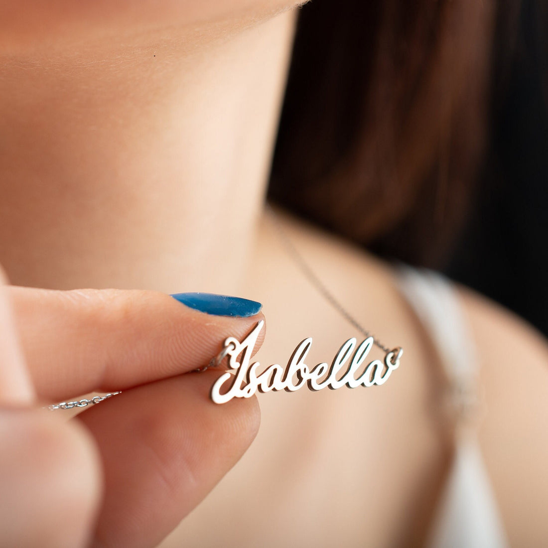 Minimalist Name Necklace - Sterling Silver Handmade Name Necklace - Customized Name Silver/gold/rose Necklace - Delicate Silver Necklace