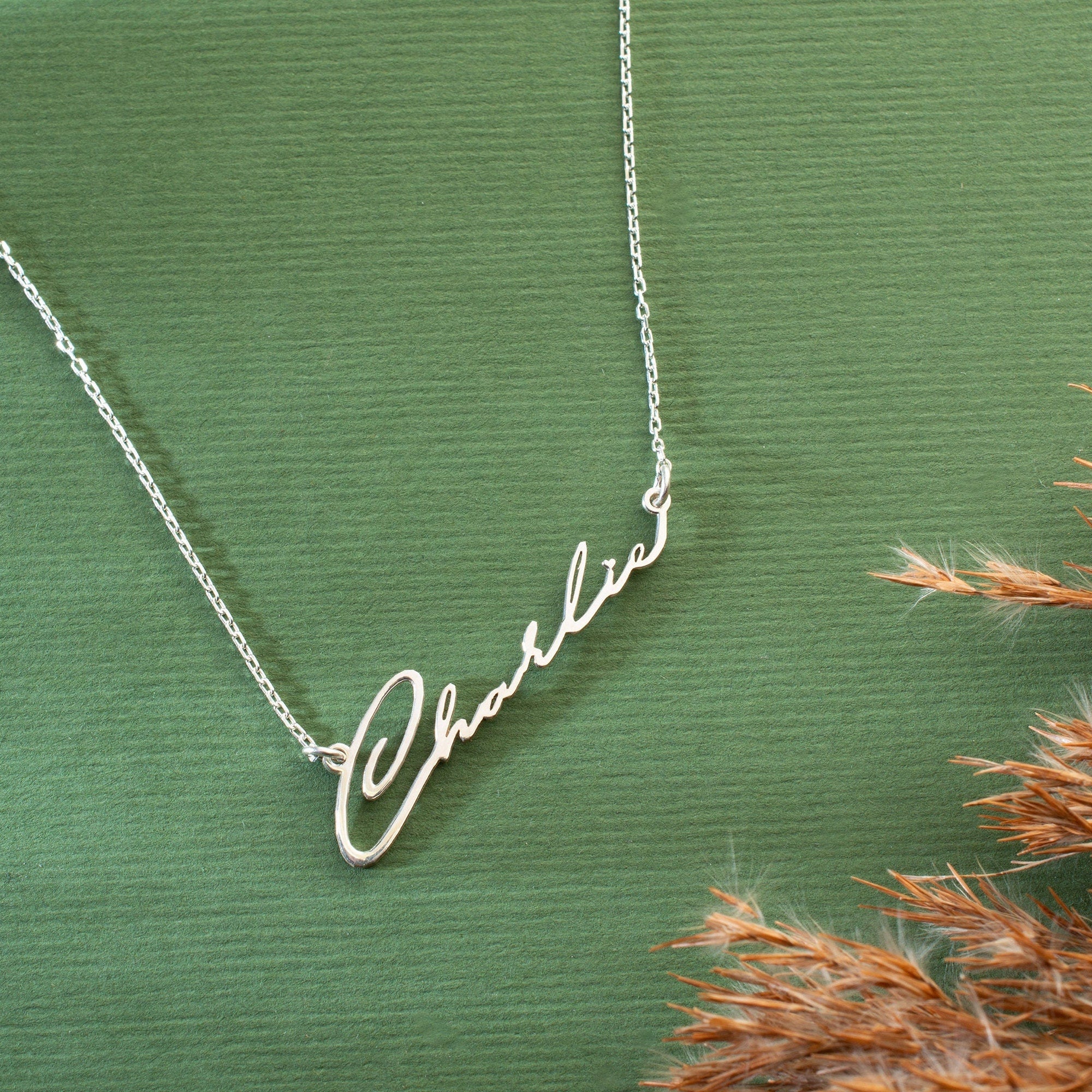 Minimalist Name Necklace - Sterling Silver Handmade Name Necklace - Customized Name Silver/gold/rose Necklace - Delicate Silver Necklace