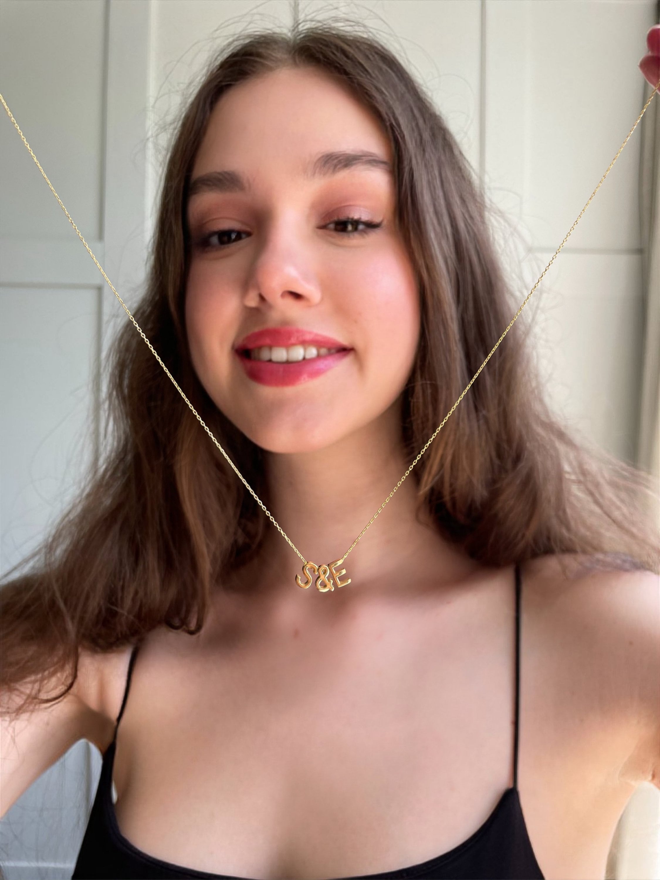 Personalized Symbol , Number & Initial Necklace - Custom Initial / Number Jewelry With Symbol Charm - Personalized Gift Idea