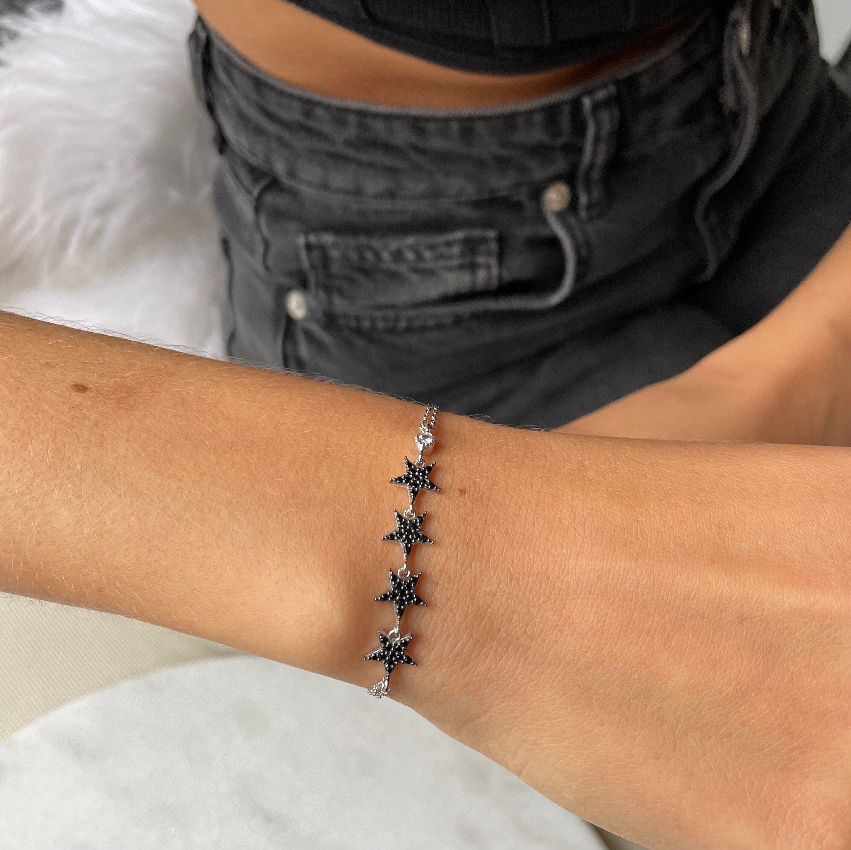 Star Lariat Jewelry Set - Silver / Gold / Rose Gold Star Lariat Necklace & Bracelet Set - Sterling Silver Jewelry -