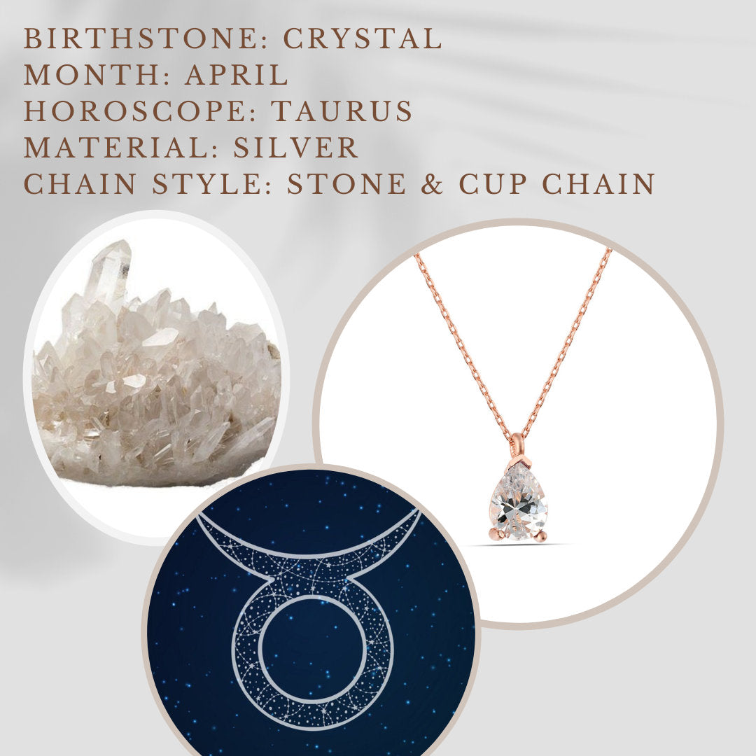 Sterling Silver Crystal Birthstone Necklace, Delicate Natural Birthstone Necklace, Rose/silver/gold Chain , June Crystal Taurus Necklace