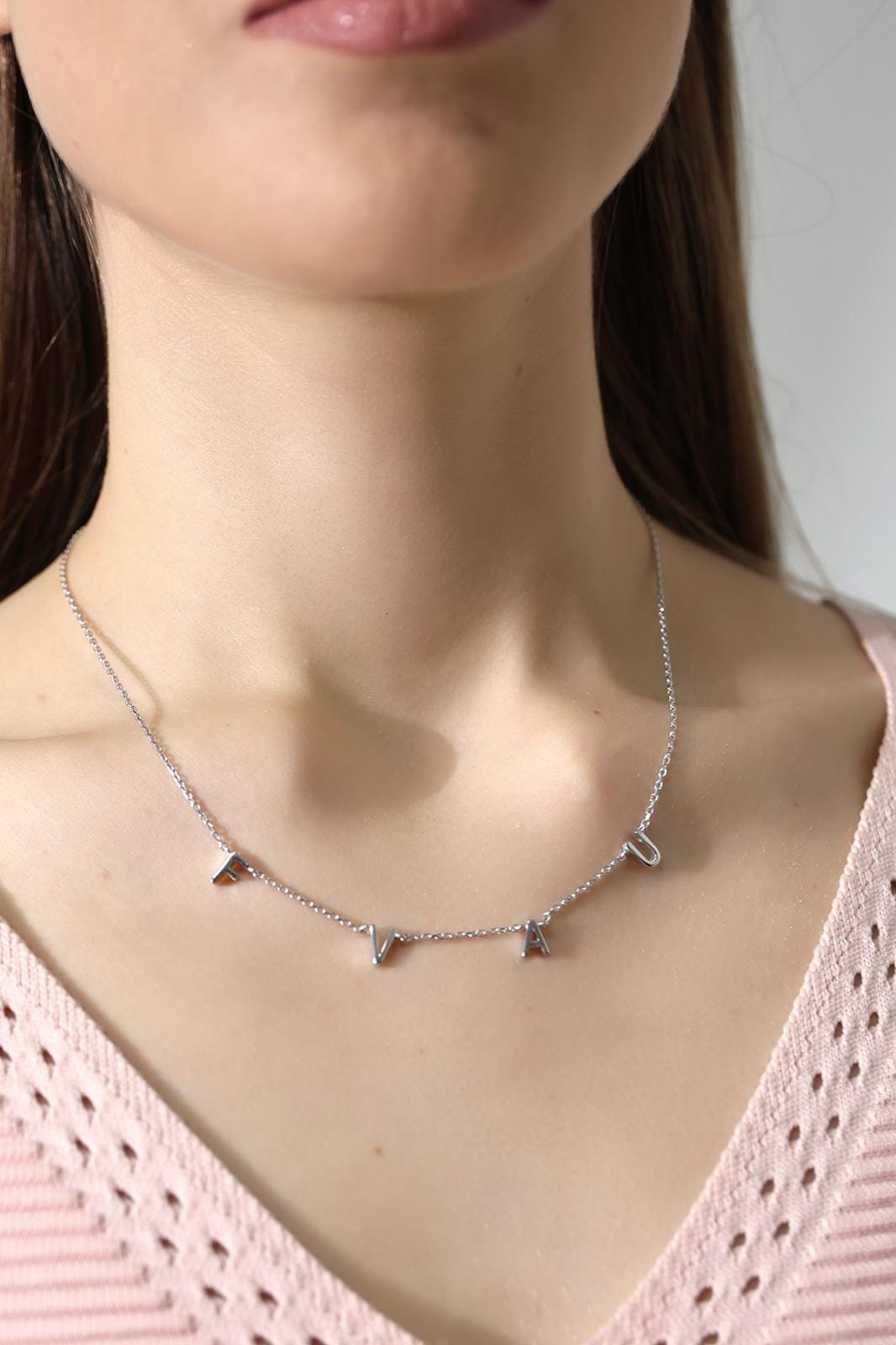 Personalized Multi-initial Name Necklace, Custom Letter Necklace, Multiple Initials Jewelry For Women , Dainty Personalized