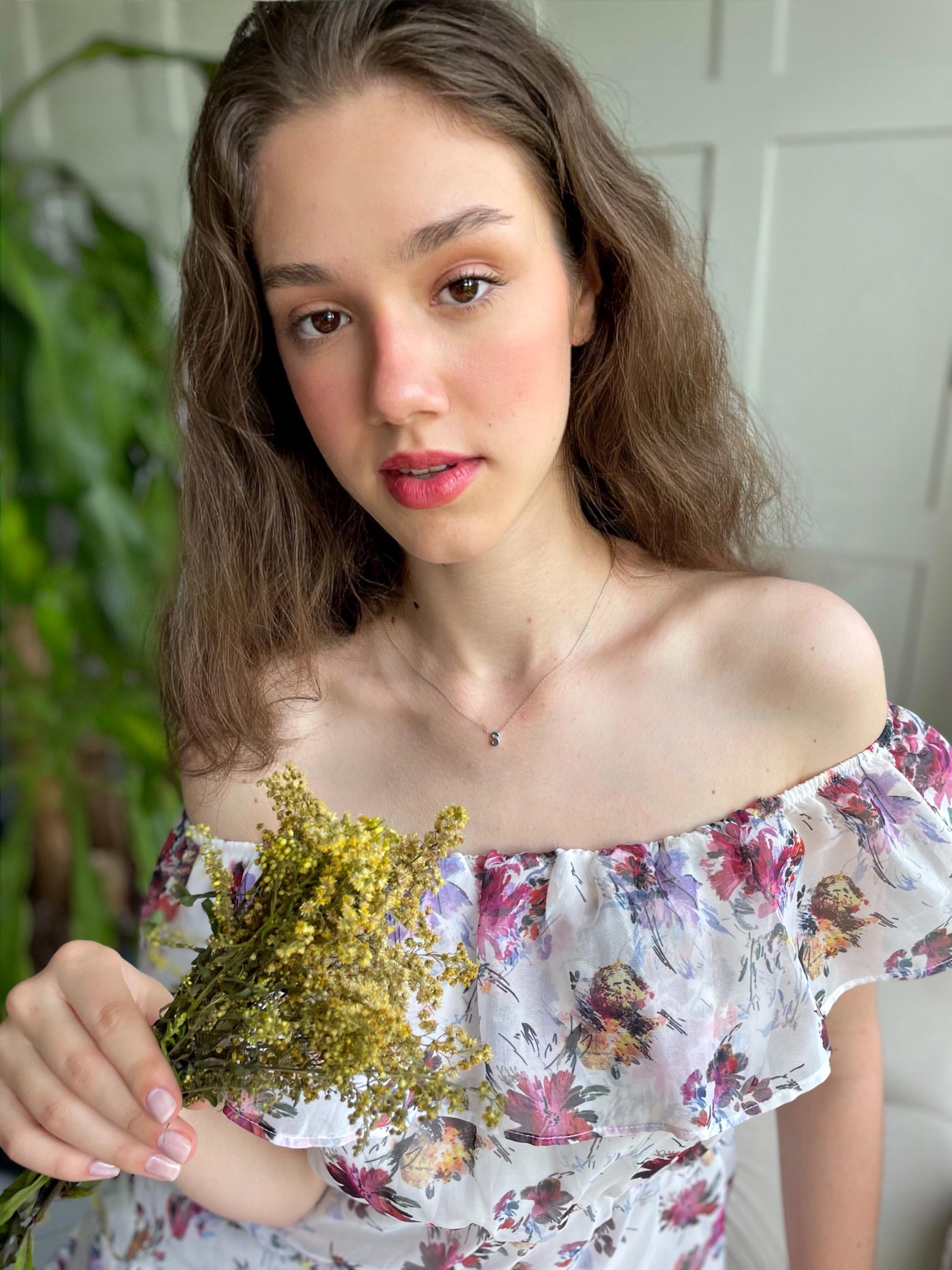 14k Solid Gold Initial Necklace - 14k Real Yellow Gold & White Gold Initial Necklace - 14k Personalized Letter Pendant - Jewelry For Women