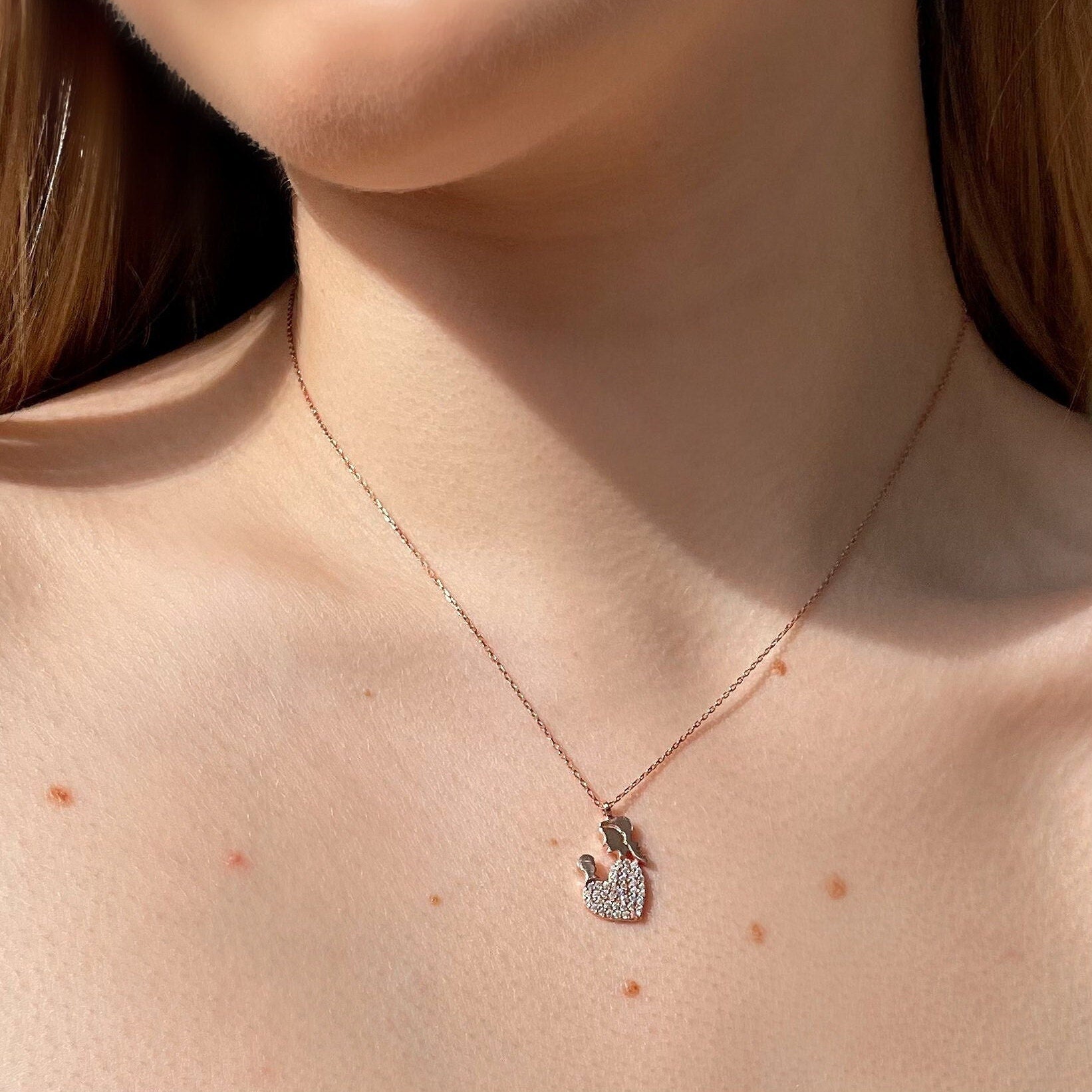 Mother Son Necklace | Mum Gift | Mom Gift | Mother Son Gift | Mother & Kid Pendant Sterling Silver Necklace | Unique