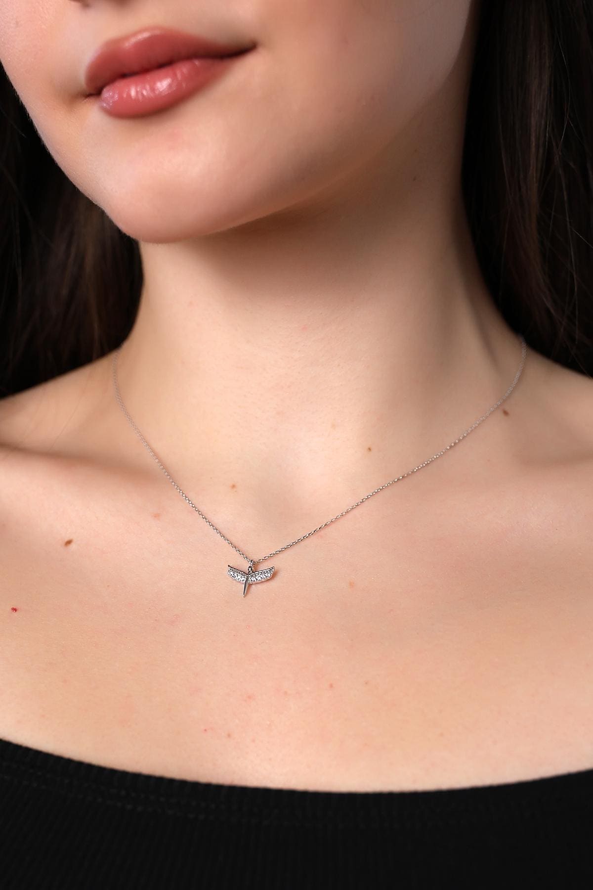 Petite Silver Angel Charm Necklace , Minimalist Angel Pendant , Silver/gold/rose Gold Options , Delicate Charm Jewelry , Personalized Gift
