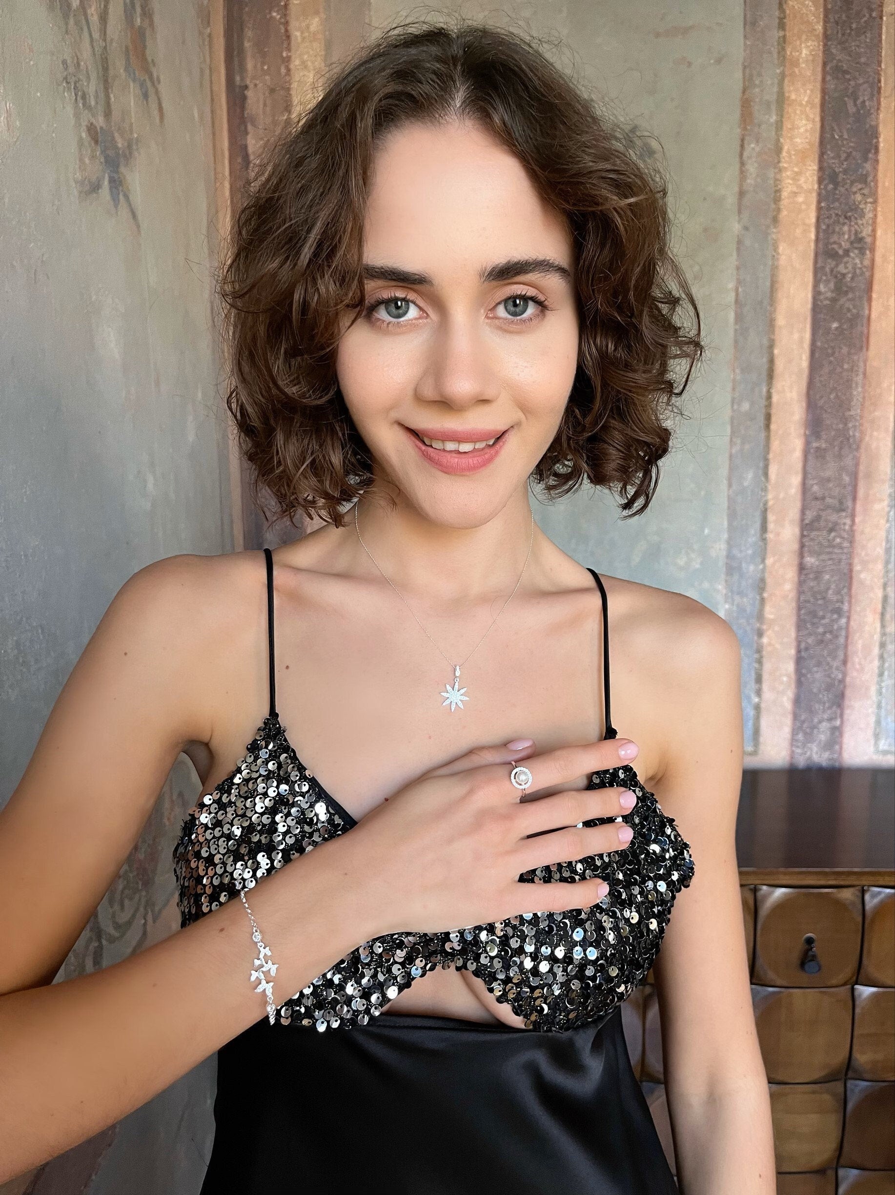 Dazzling Cz Butterfly Bracelet - Sterling Silver Adjustable Butterfly Bracelet - Nature Lover -