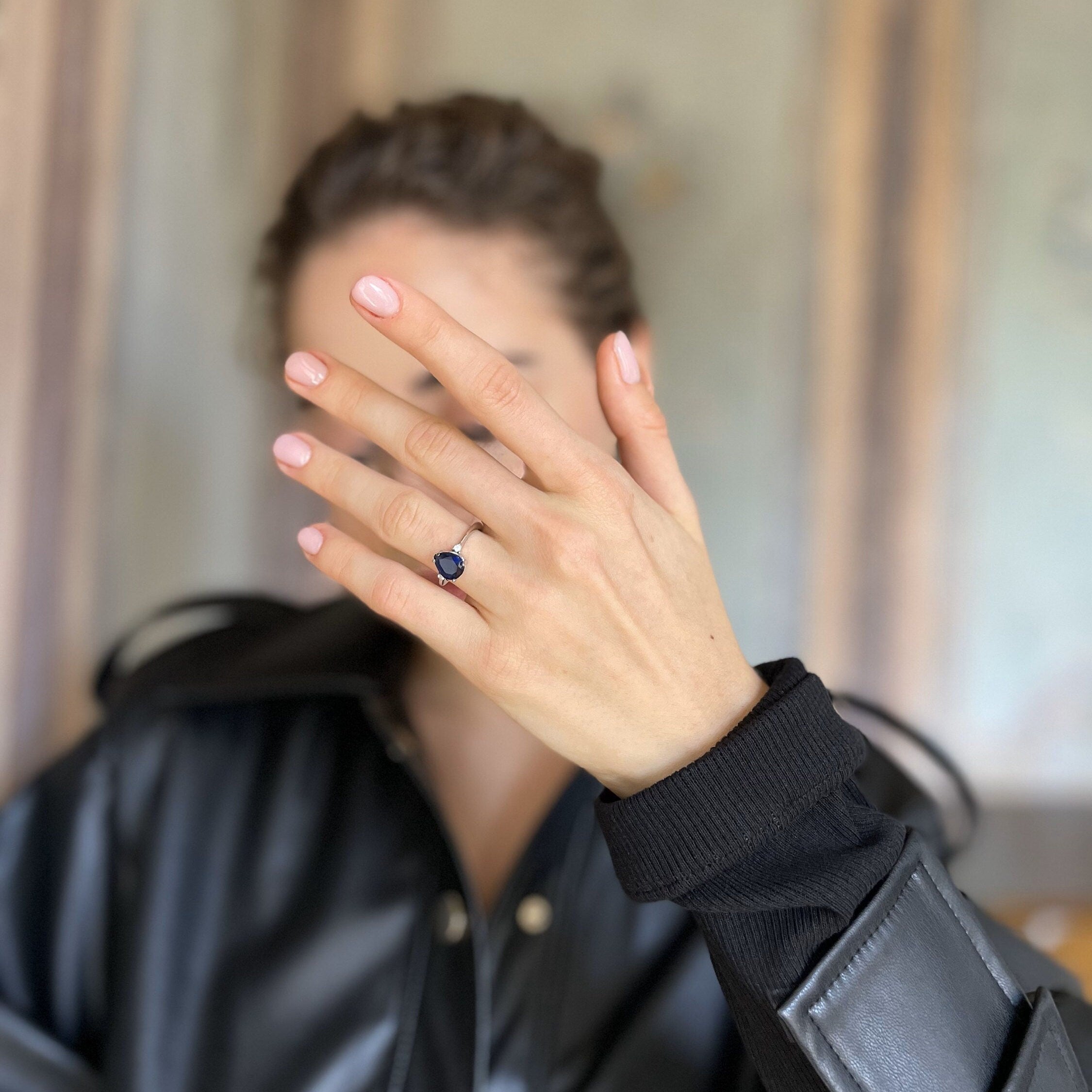 Elegant Birthstone Ring - Sterling Silver Birthstone Jewelry - Minimalist Family Birthstone Ring - Personalized Gift