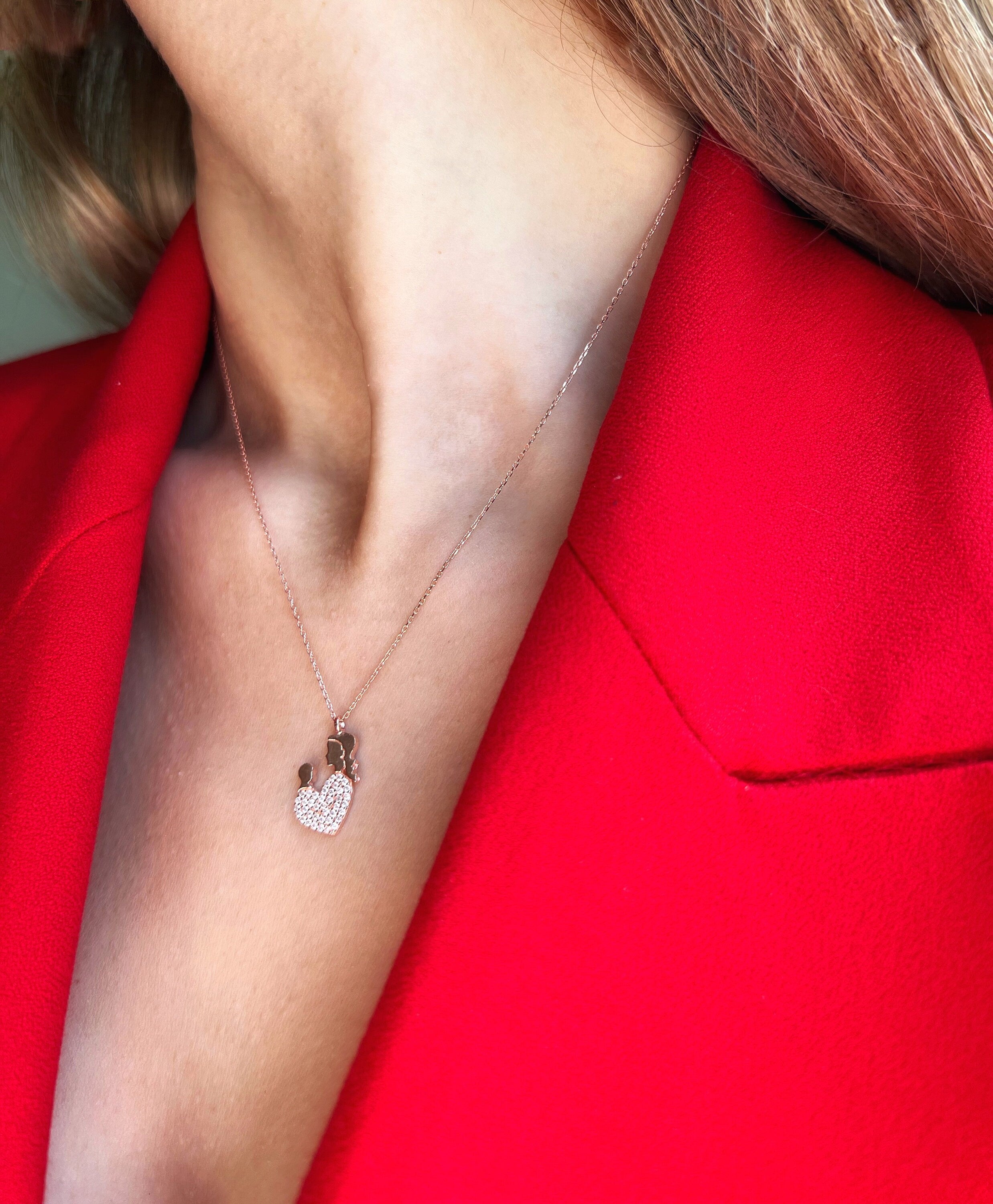 Mother Son Necklace | Mum Gift | Mom Gift | Mother Son Gift | Mother & Kid Pendant Sterling Silver Necklace | Unique