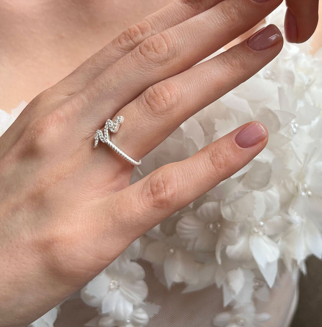 Sterling Silver Snake Desing Ring - Adjustable Snake Ring - Minimalist Serpent Jewelry - Dainty Statement For Women