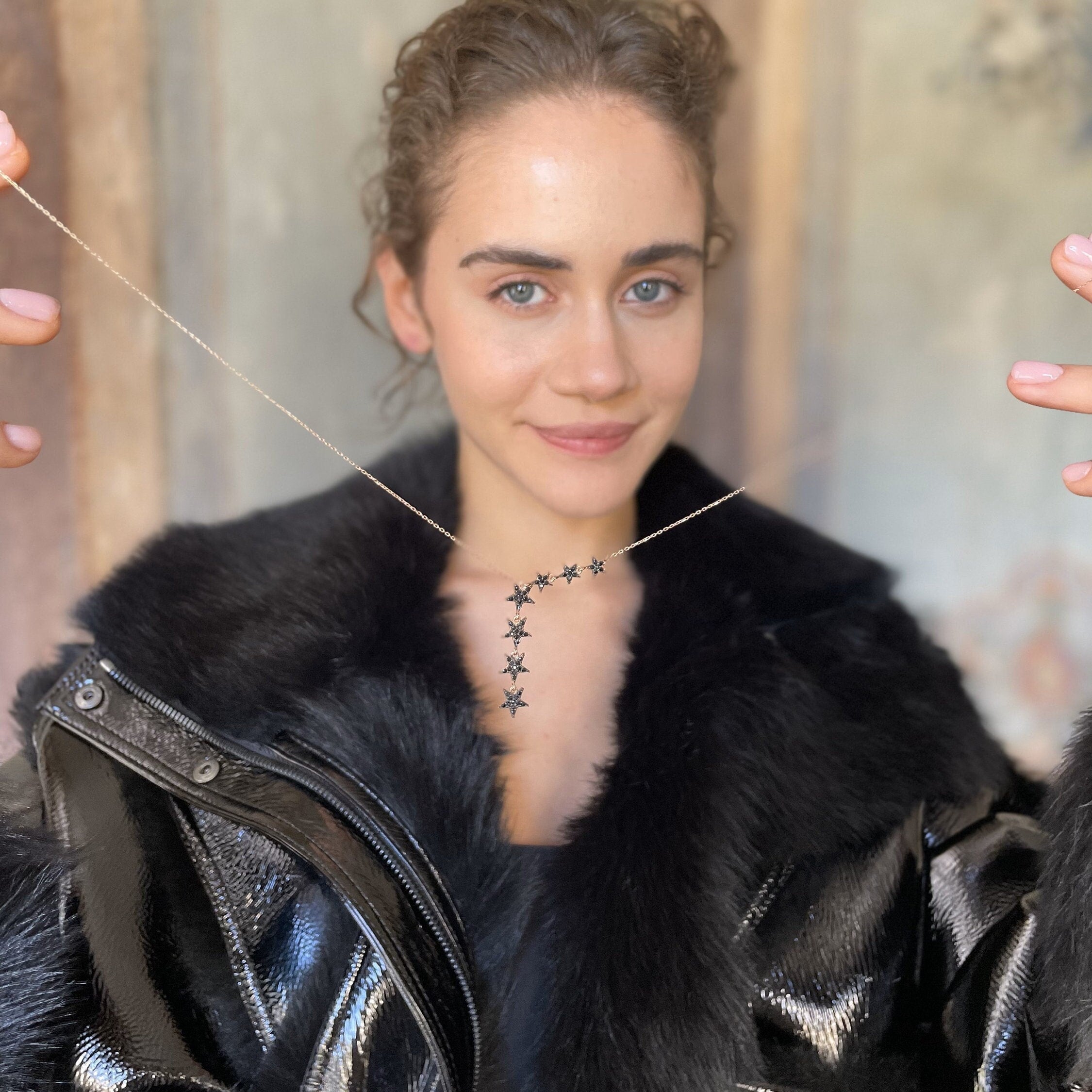 Star Lariat Jewelry Set - Rose Gold Star Lariat Necklace & Bracelet Set - Sterling Silver Jewelry - Summer Jewelry