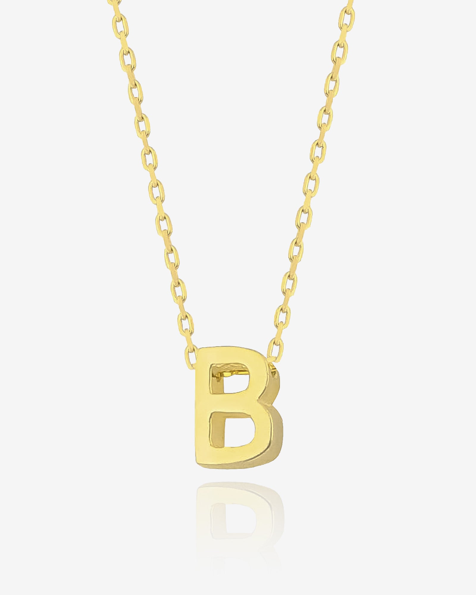 Personalized Initial Necklace, Customized Letter Necklace, Gold Color Sterling Silver Initial, Handmade Jewelry, Personalized Gift