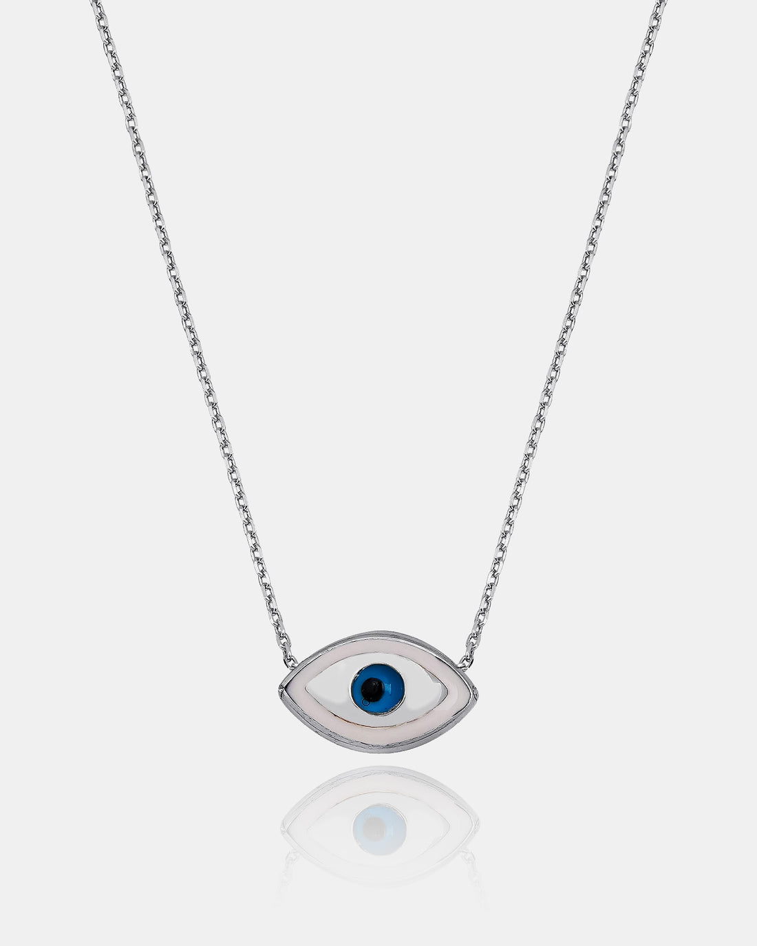 Marquise Evil Eye Protection Necklace , Evil Eye Charm Necklace For Good Luck , Symbol Of Protection , Gold And Silver Chain Options