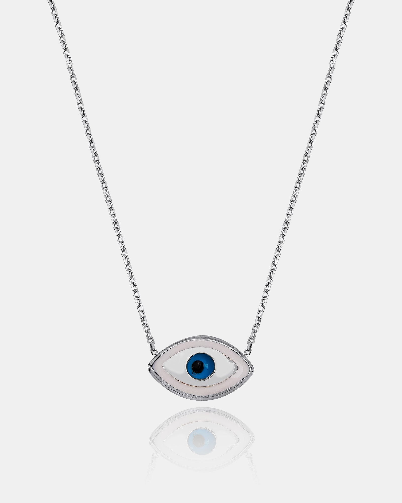 Marquise Evil Eye Protection Necklace , Evil Eye Charm Necklace For Good Luck , Symbol Of Protection , Gold And Silver Chain Options