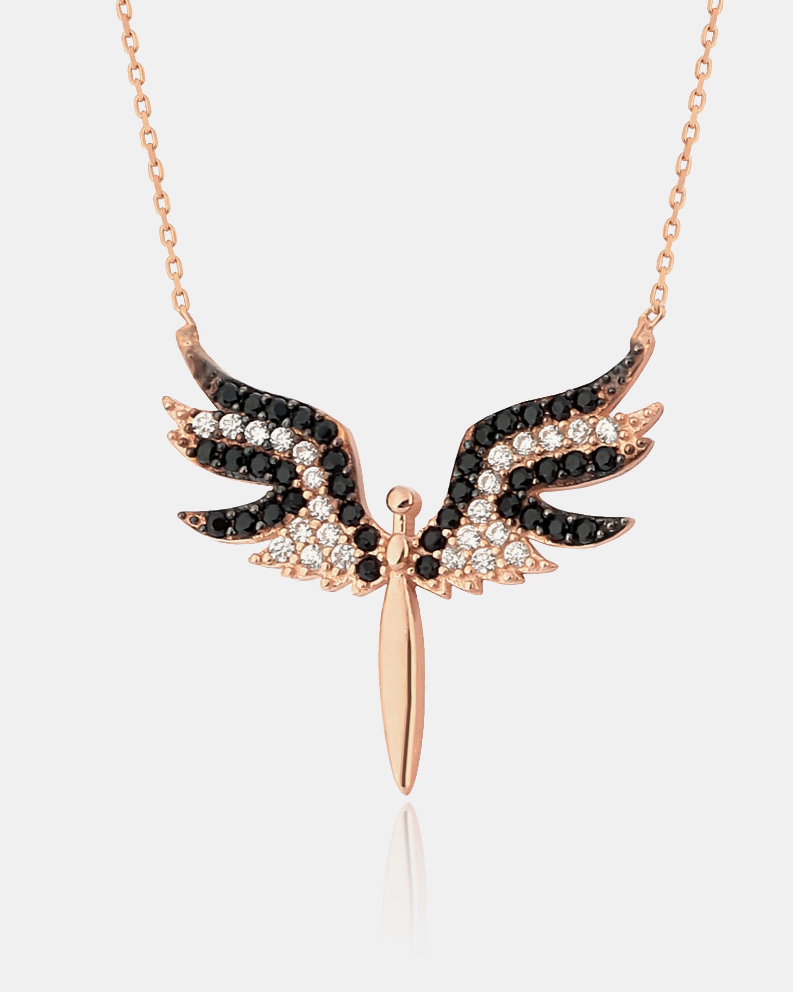 Protective Guardian Angel Charm , Sterling Silver Angel Wings Necklace, Spiritual Women's Jewelry , Archangel Michael Necklace , Dainty Gift