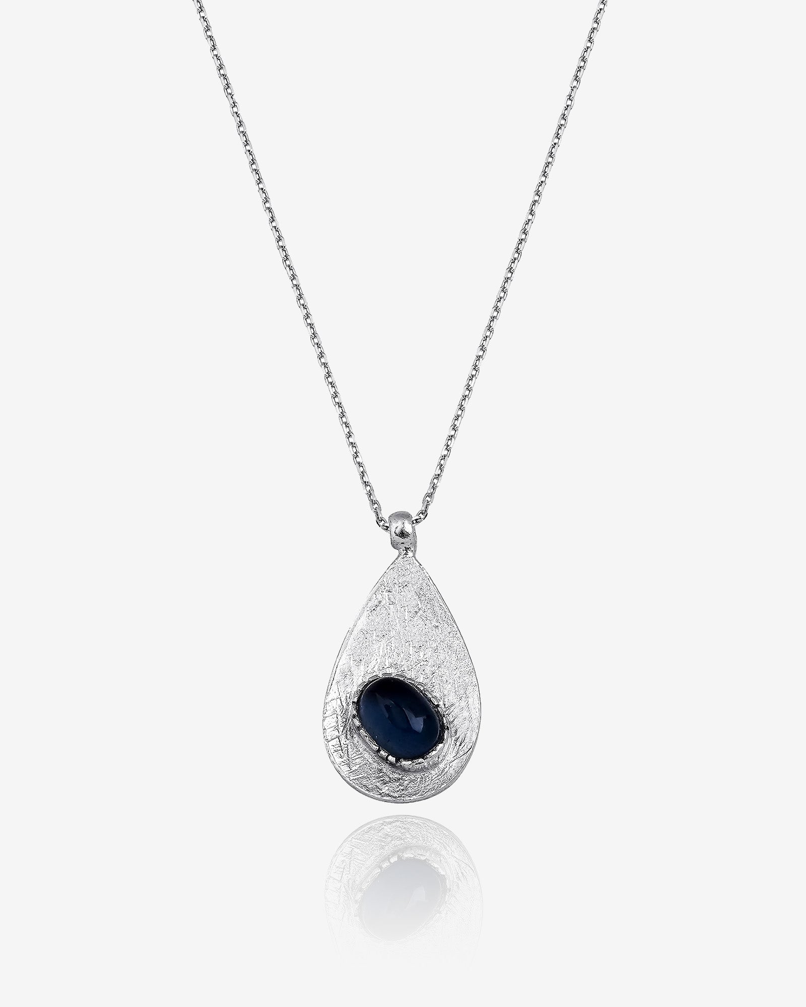 Handcrafted Silver Teardrop Birthstone Set - Necklace, Ring, Earrings - Large Teardrop Birthstone Trio Matching Set - Perfect Gift Idea