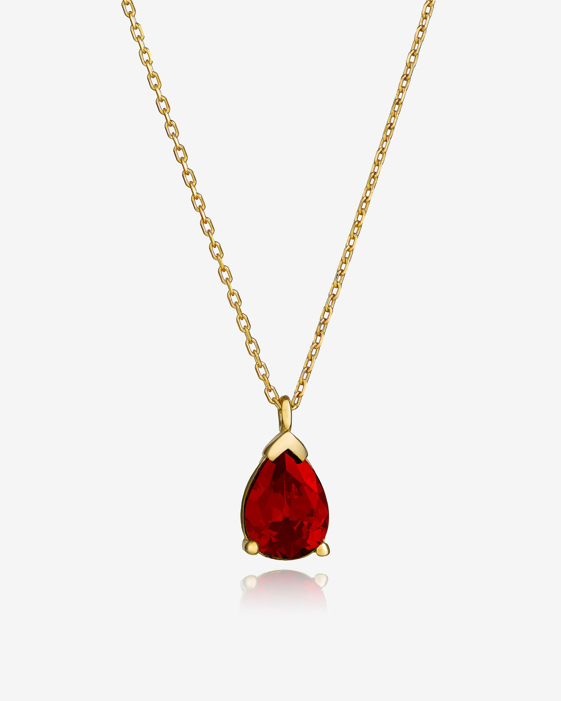 Birthstone Drop Necklace Gold