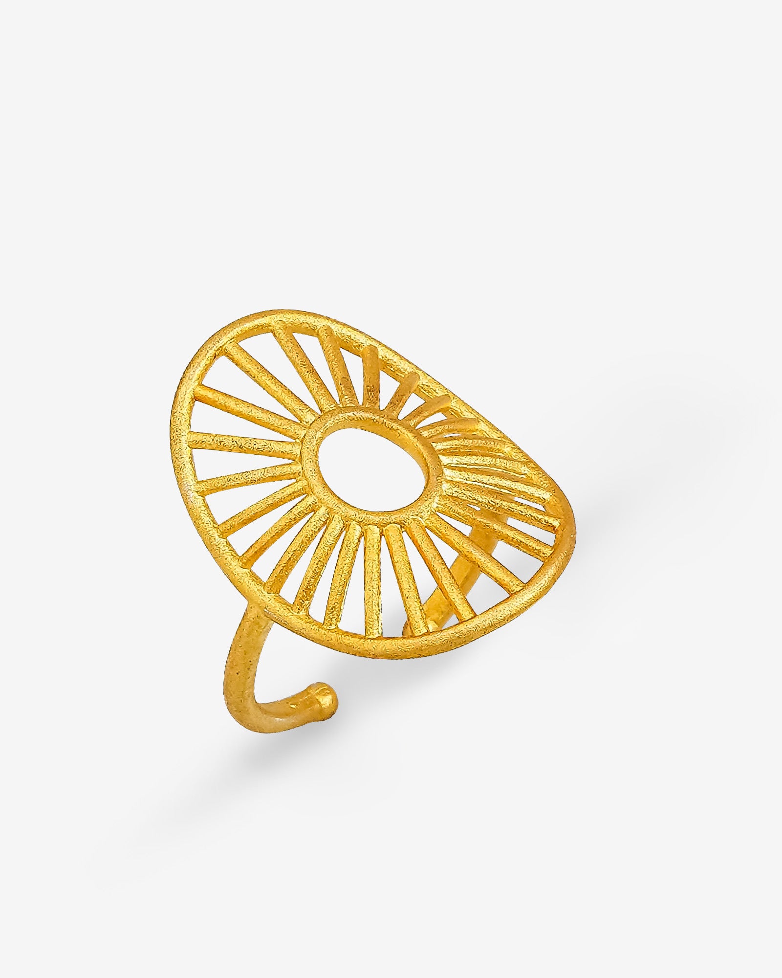 Antique Gold Plated Daylight Jewelry Set - 925 Sterling Silver Jewelry Set - Daylight Necklace, Ring And Earrings -