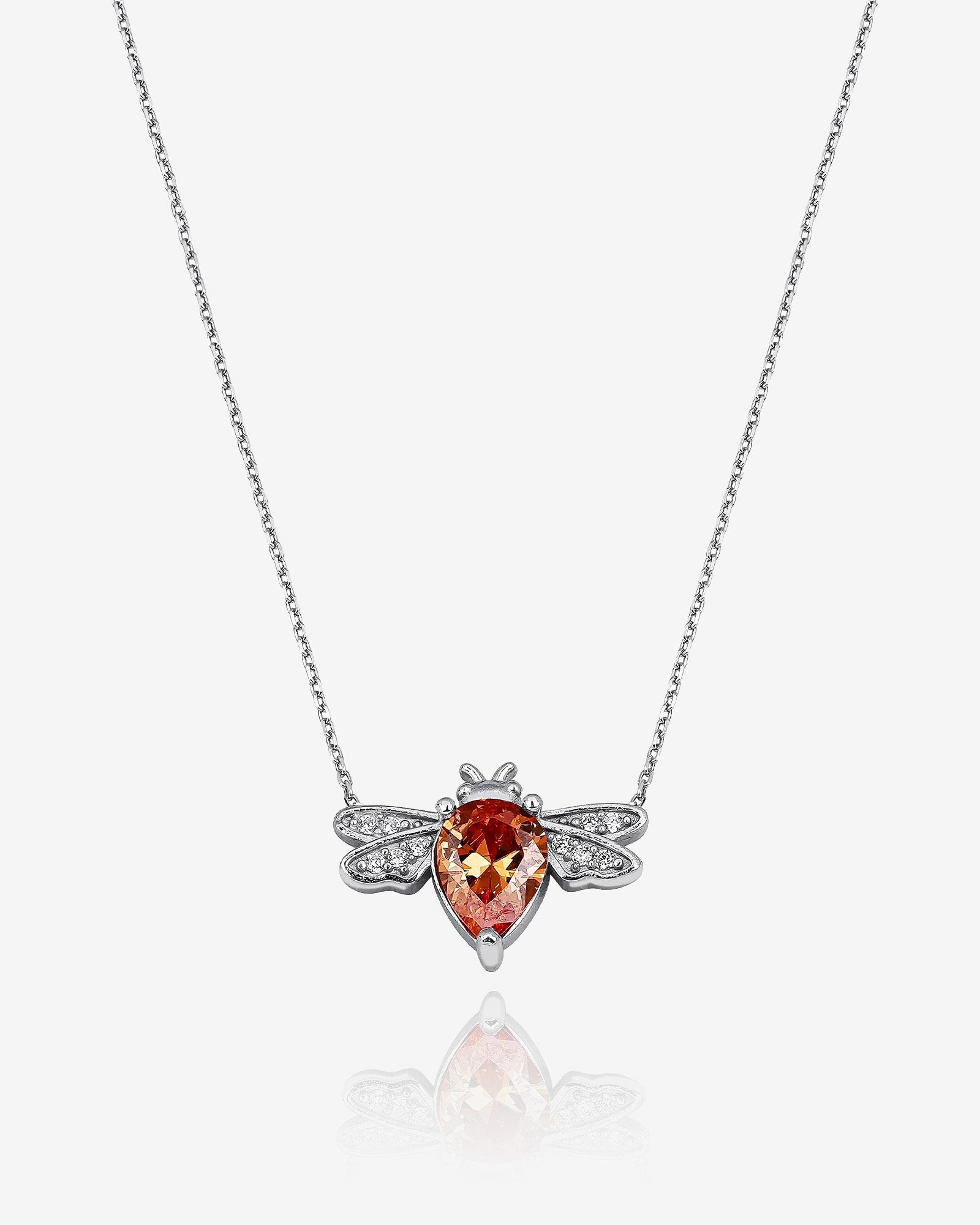 Elegant Beefancy Jewelry Set - Honeybee Inspired Necklace, Earrings And Ring Ensemble - Champagne Gemstone Stylish Honeybee Trio Set