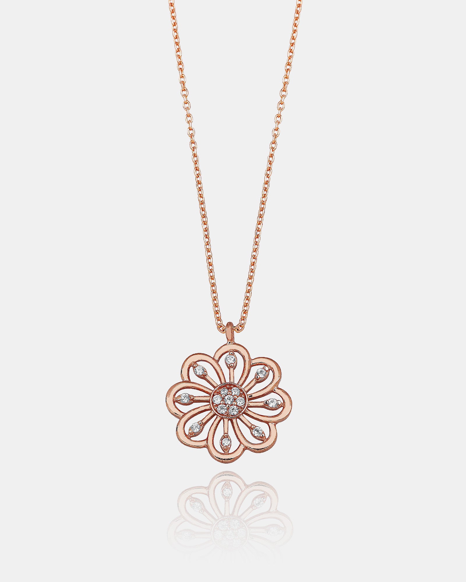 Rose Gold Plated Daisy Necklace | Daisy Pendant | Supplied In Gift Box | Sterling Silver Daisy Necklace | Flower Pendant | Best Friend Gift